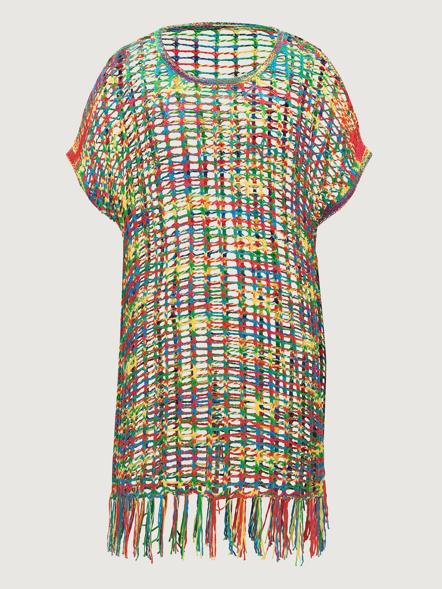 Crocheted Sheer Colorful Swim Cover-Up - Image 6