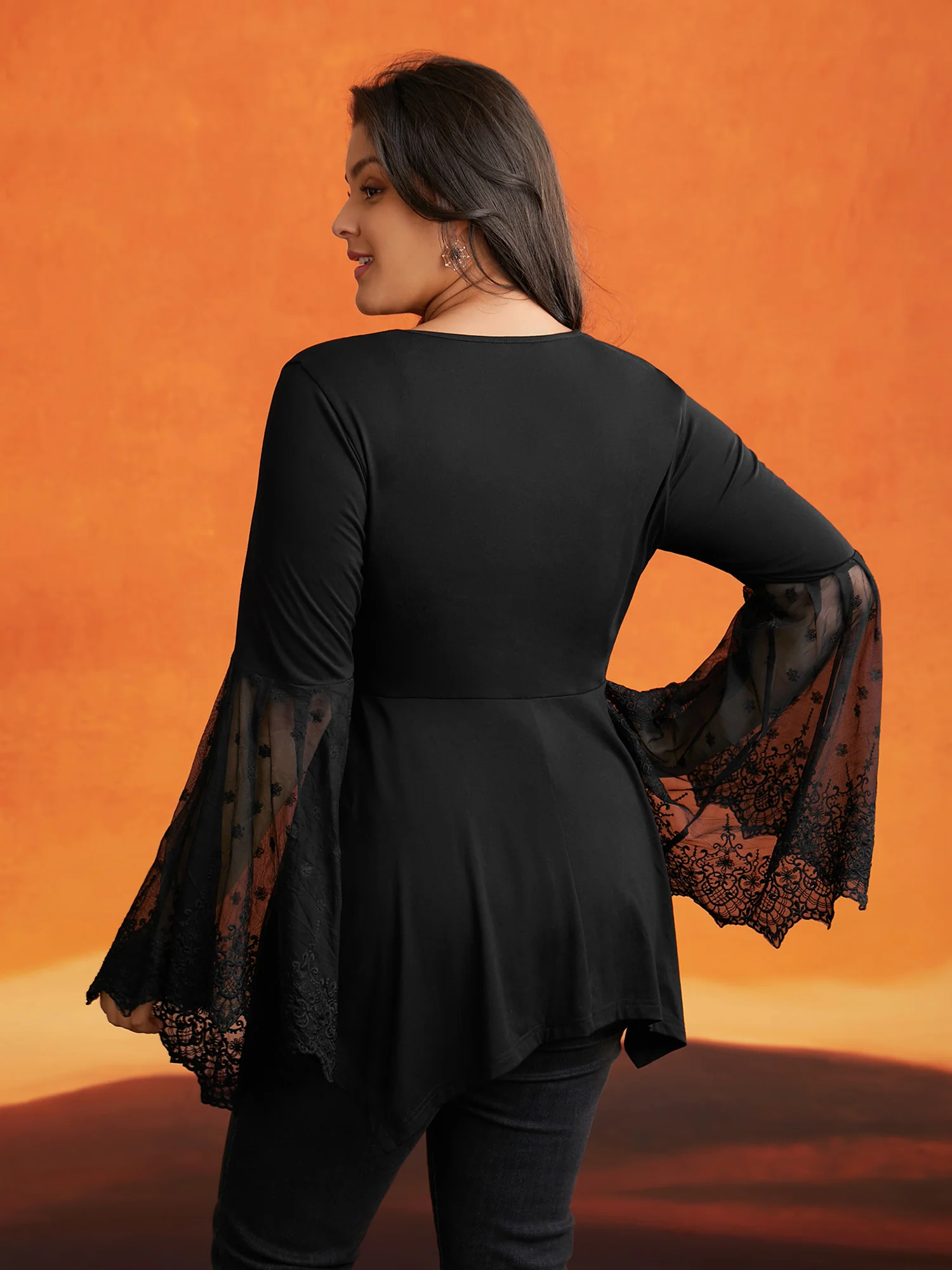 Cross Front Bell Sleeve Top - Image 5