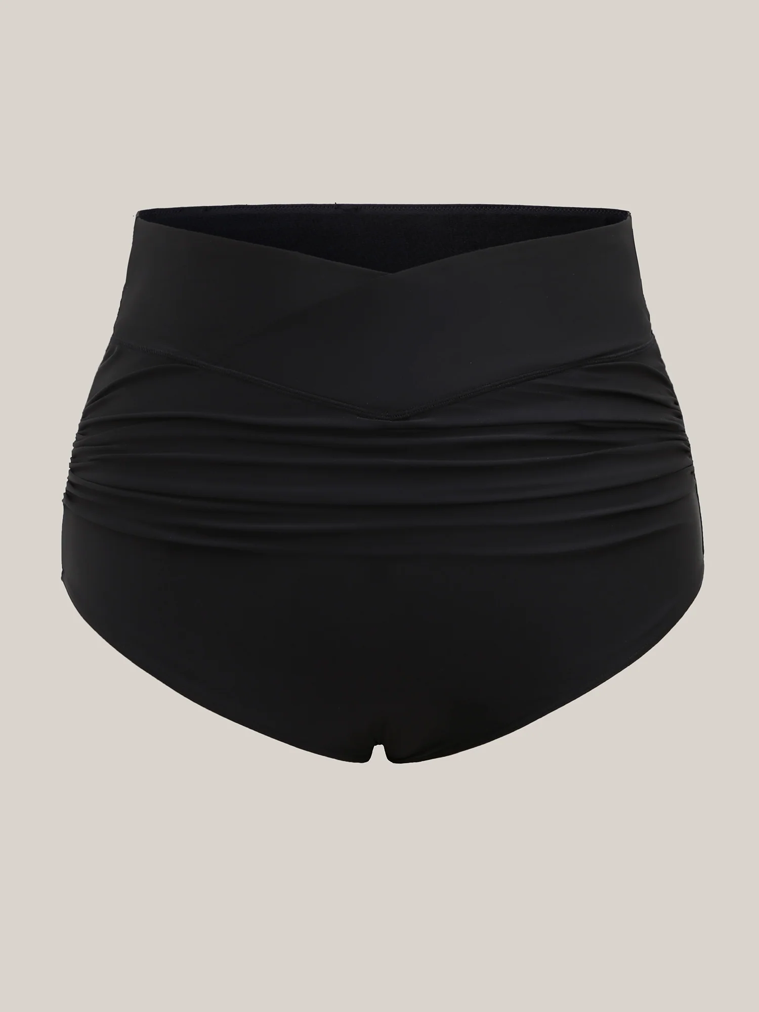 Crossover High Waist Ruched Bikini Bottoms - Image 7