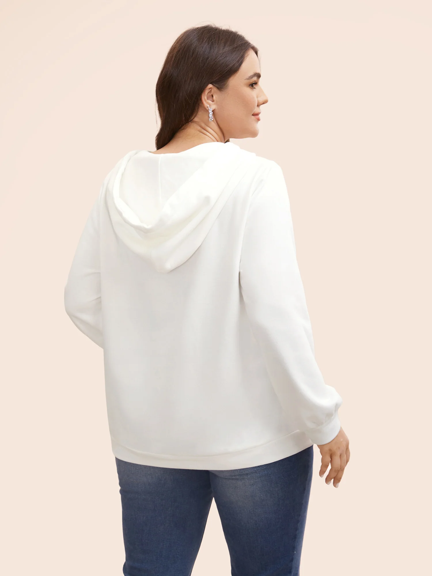 Cross Straps Kangaroo Pocket Hooded Sweatshirt - Image 2