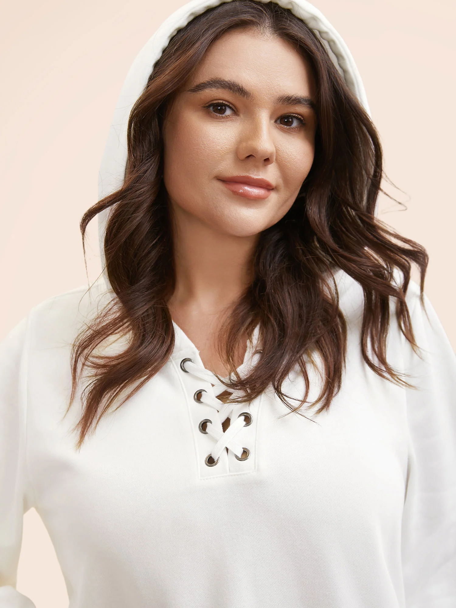 Cross Straps Kangaroo Pocket Hooded Sweatshirt - Image 4