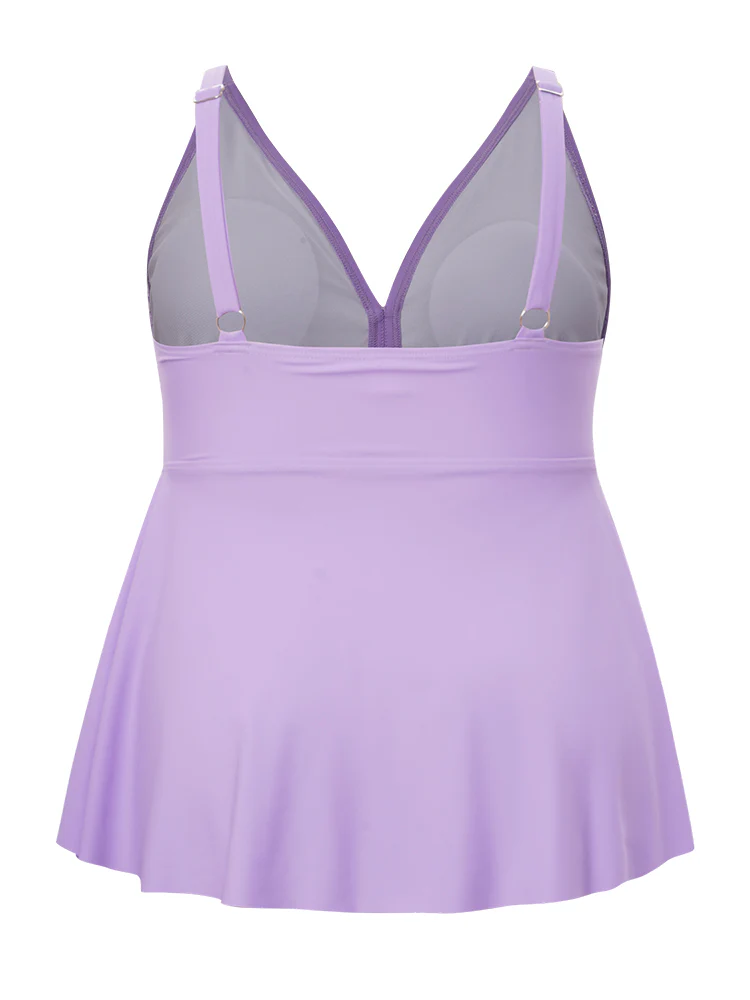 Crossover Front A Line Adjustable Straps Tankini Top - Image 8