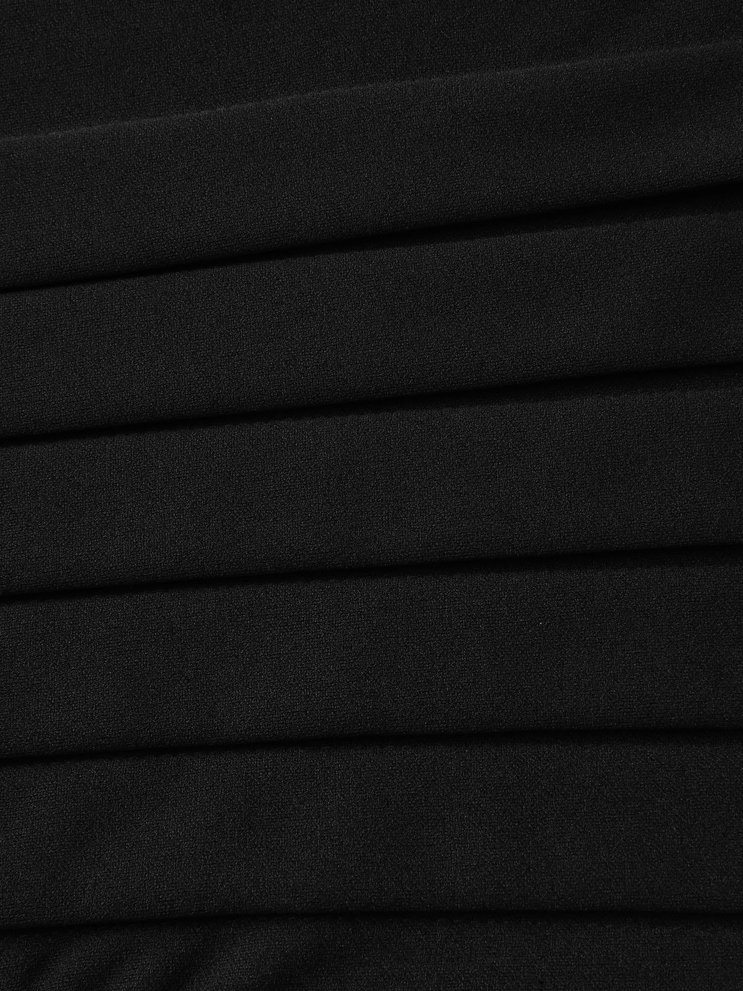 Crossover Pleated Bow-Tie Midi Dress - Image 6