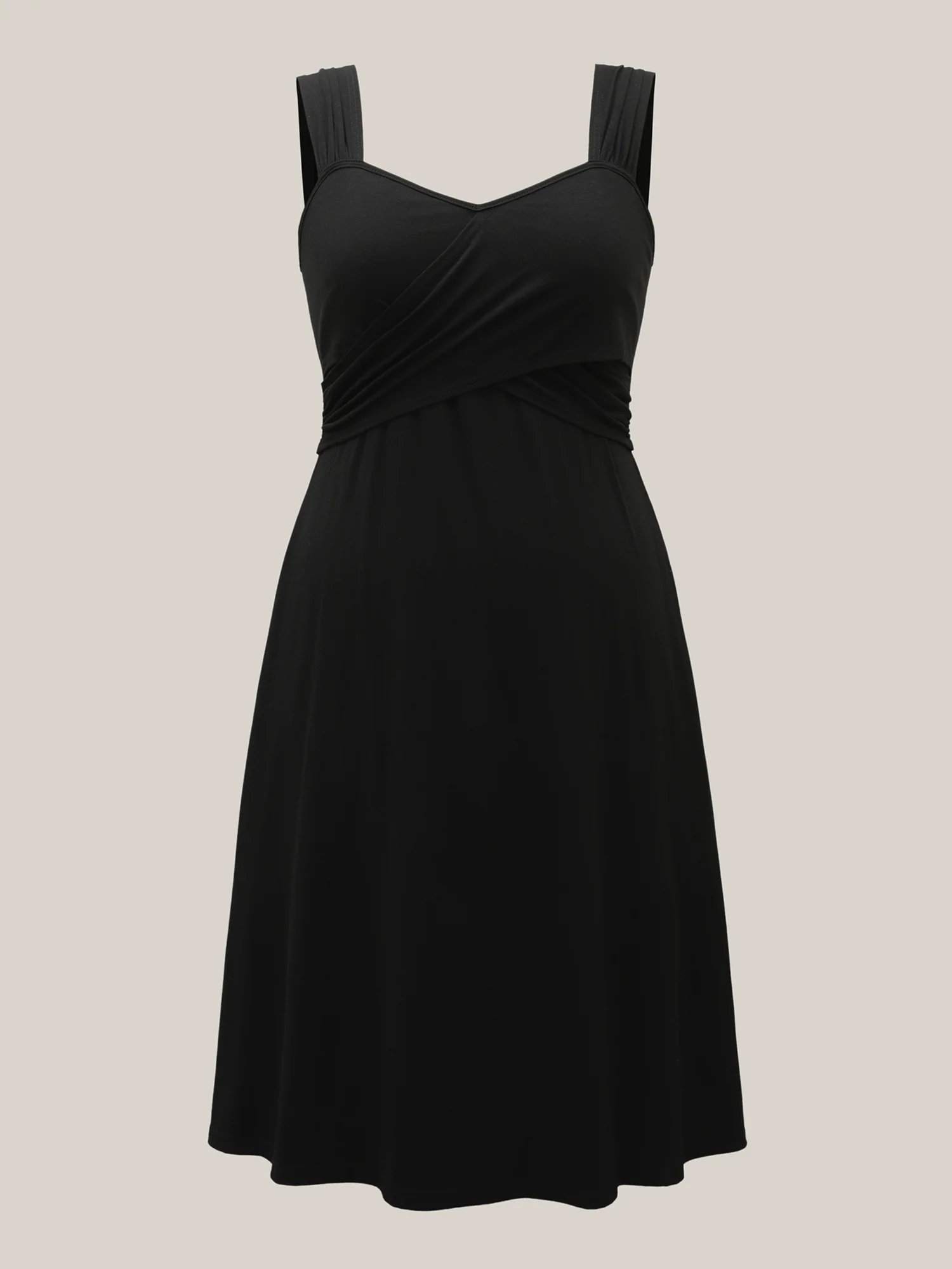 Crosswrap Bodice Pockets Midi Dress - Image 7