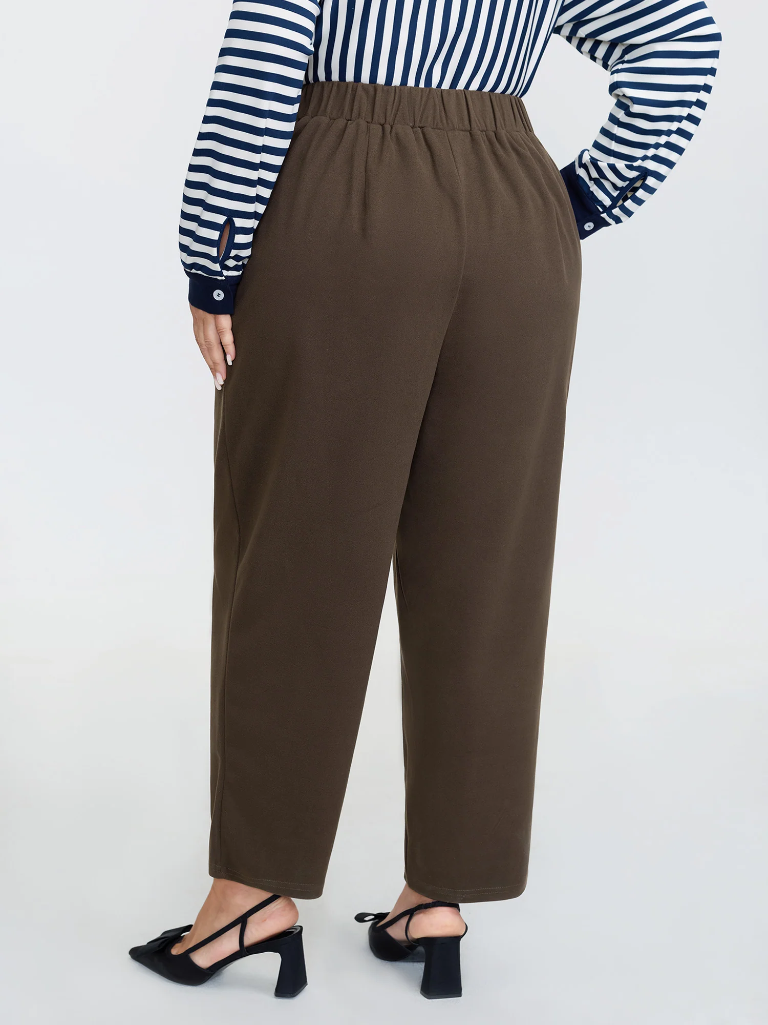 Cuffed Hem Pull-On Pants - Image 5