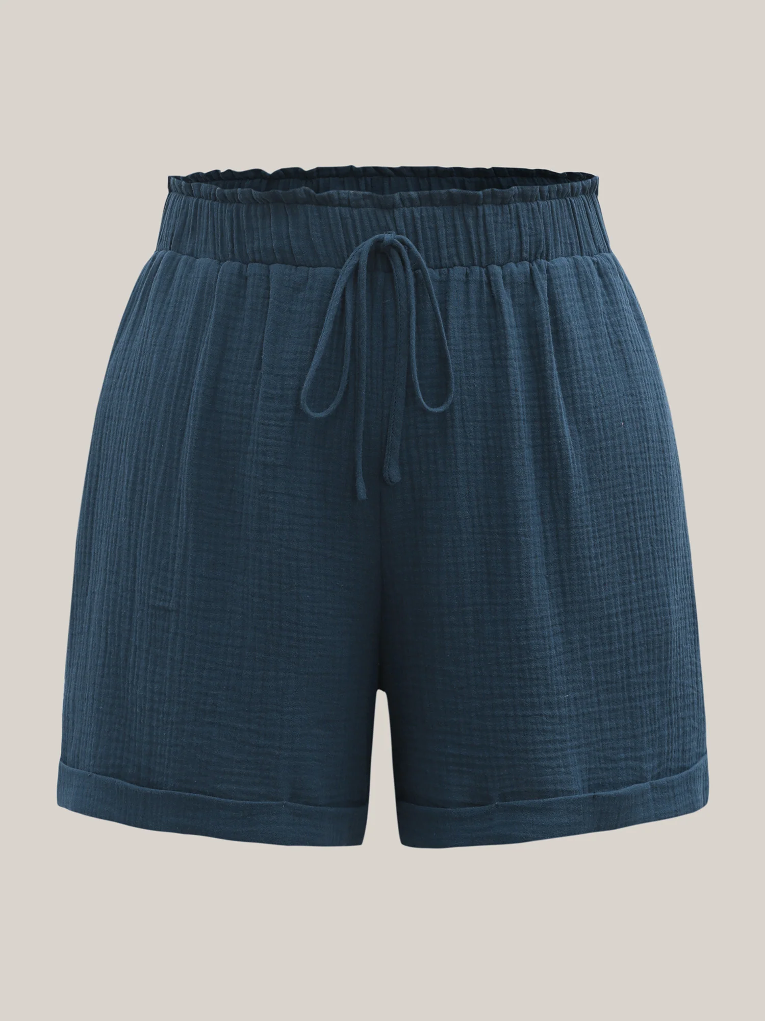 Curved Hem Straight-Leg Shorts - Image 7