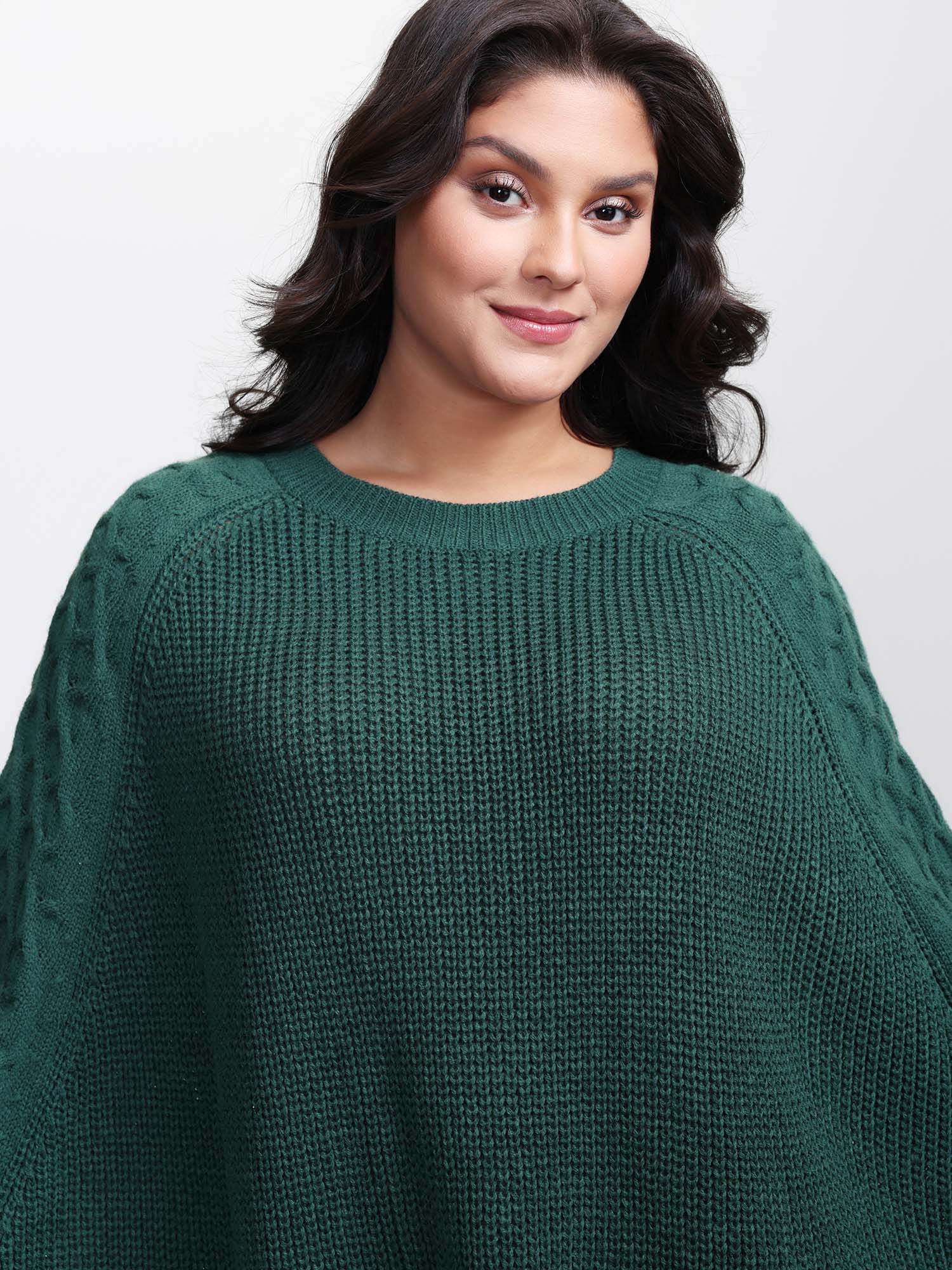Curvy Hem Bat-Wing Sleeve Pullover - Image 4