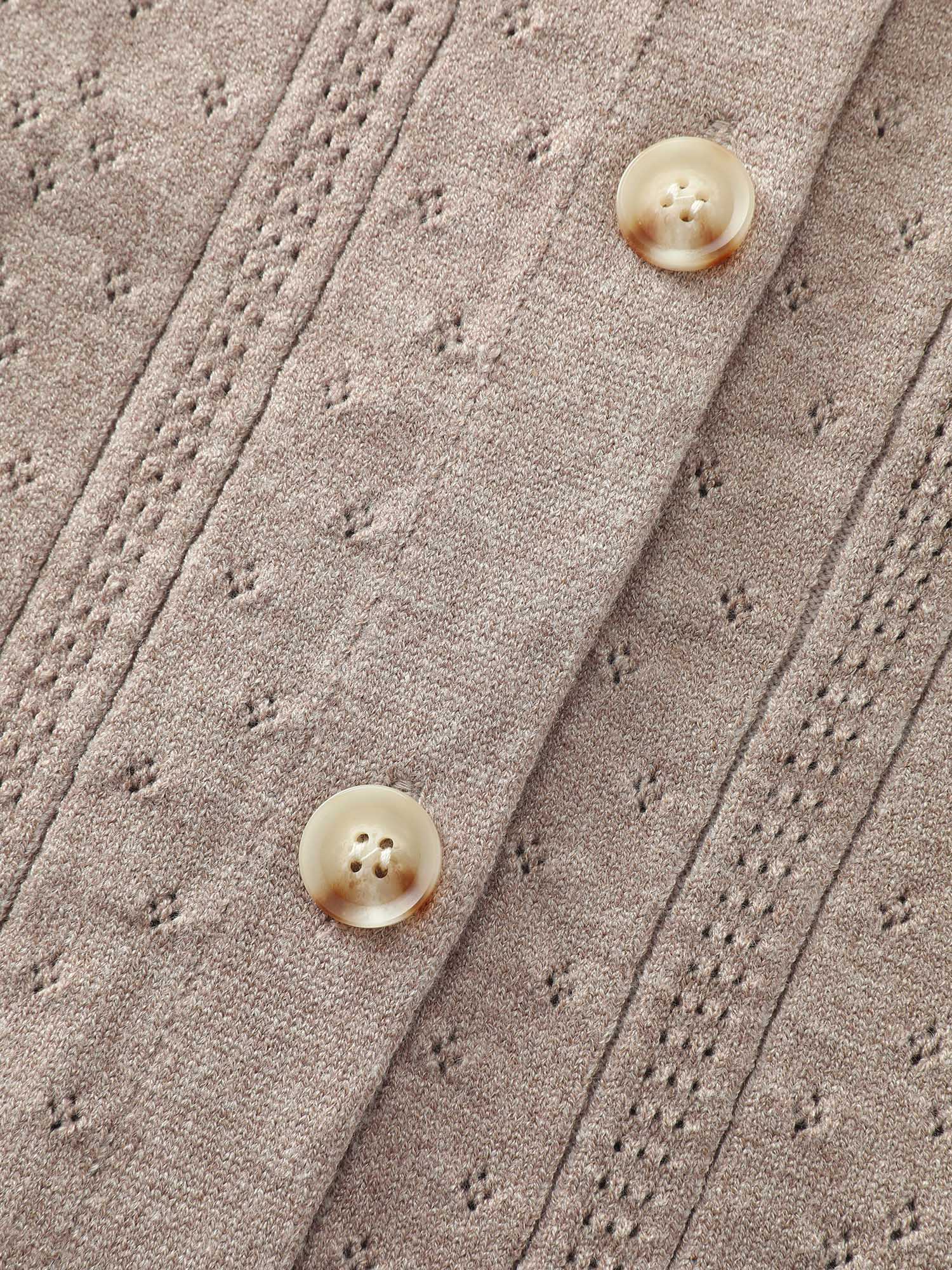 Cut-Out Button Front Knit Cardigan - Image 5