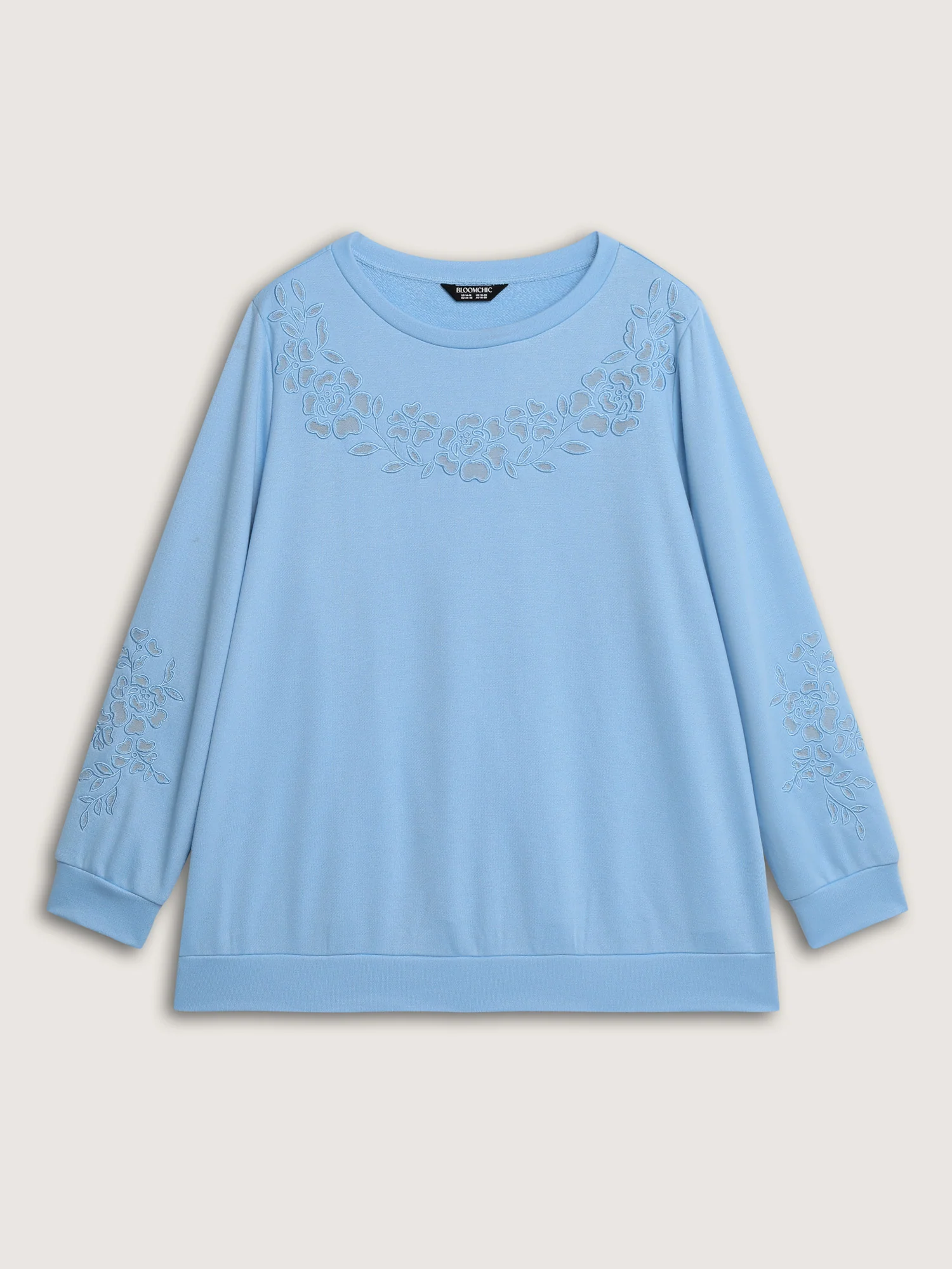 Cut-Out Embroidery Relaxed-Fit Sweatshirt - Image 7