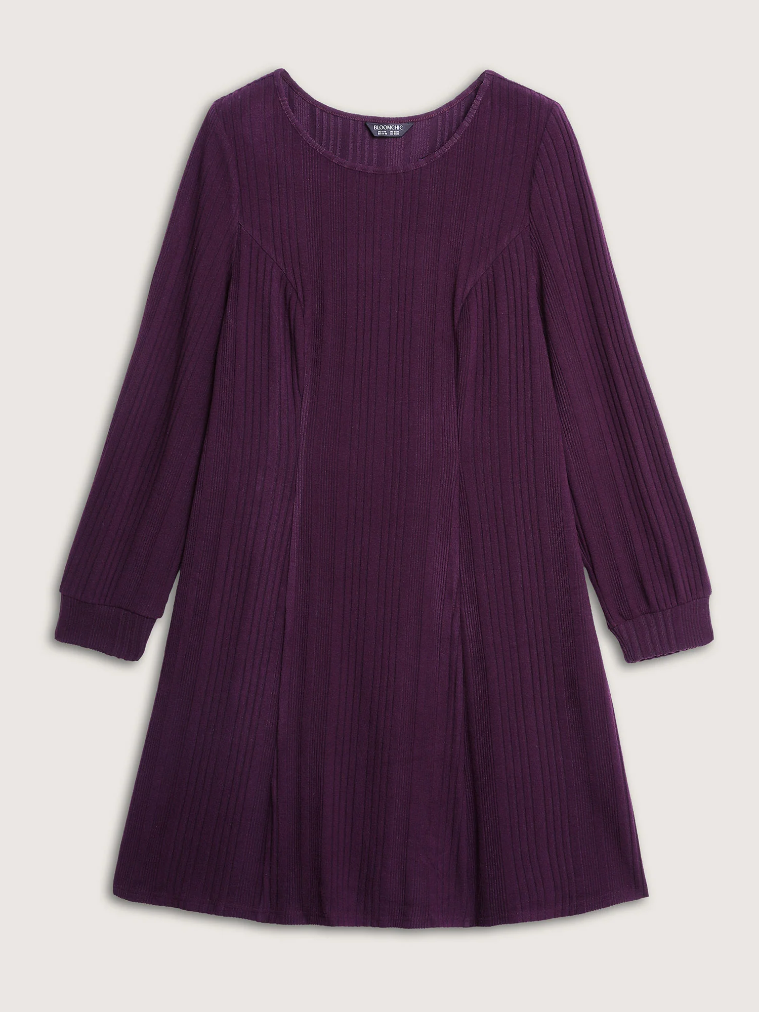 Cut-Out Embroidery Ribbed A-Line Mini Dress - Image 7