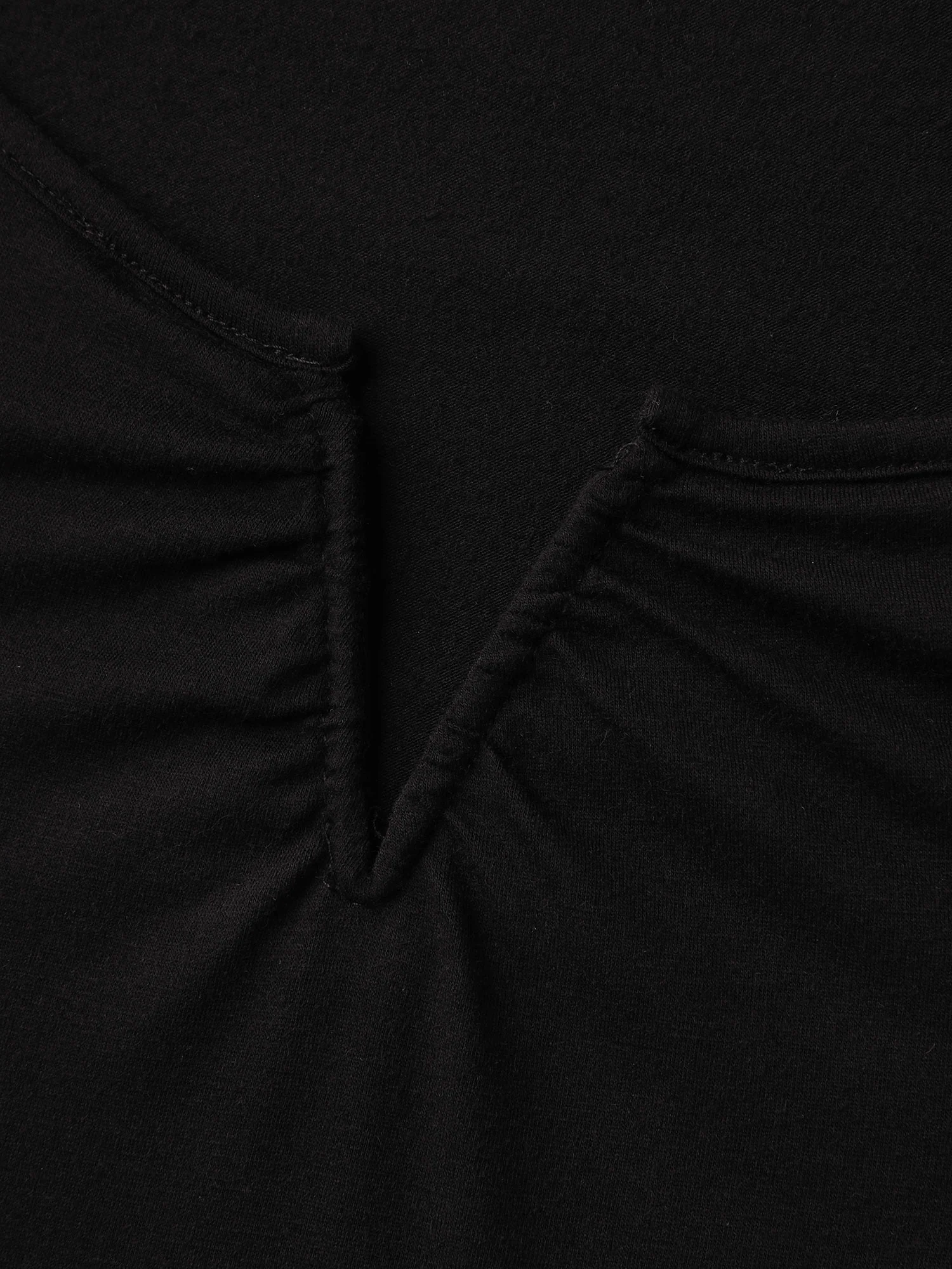 Cut-Out Embroidery Sleeve Solid T-Shirt - Image 5