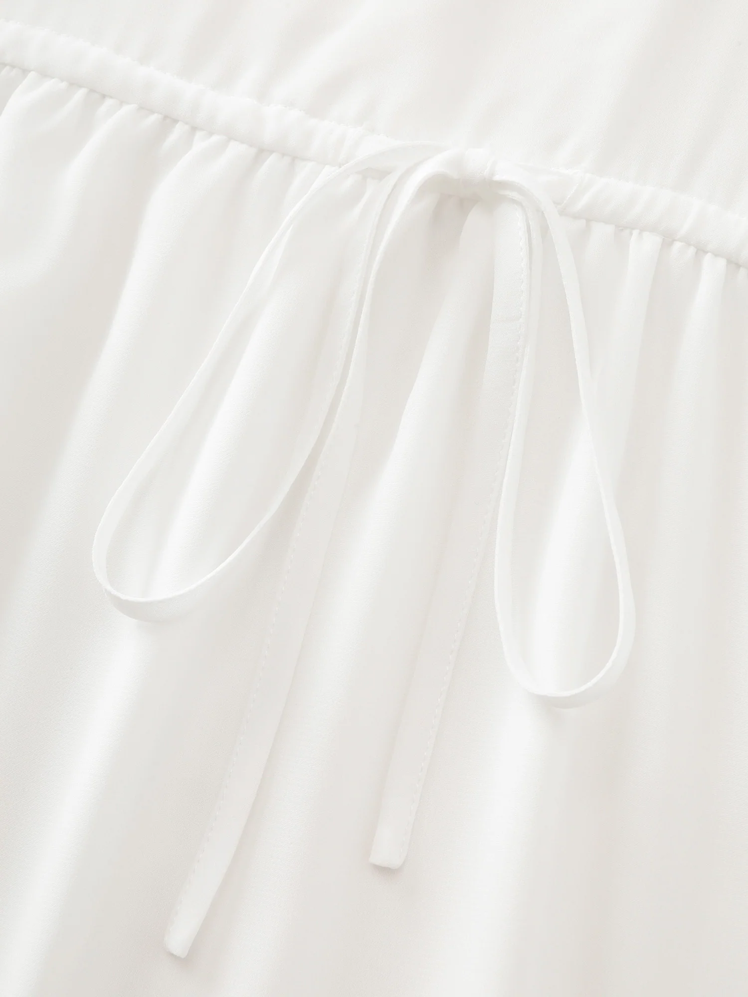 Cut Out Floral Neckline Plain Blouse - Image 5