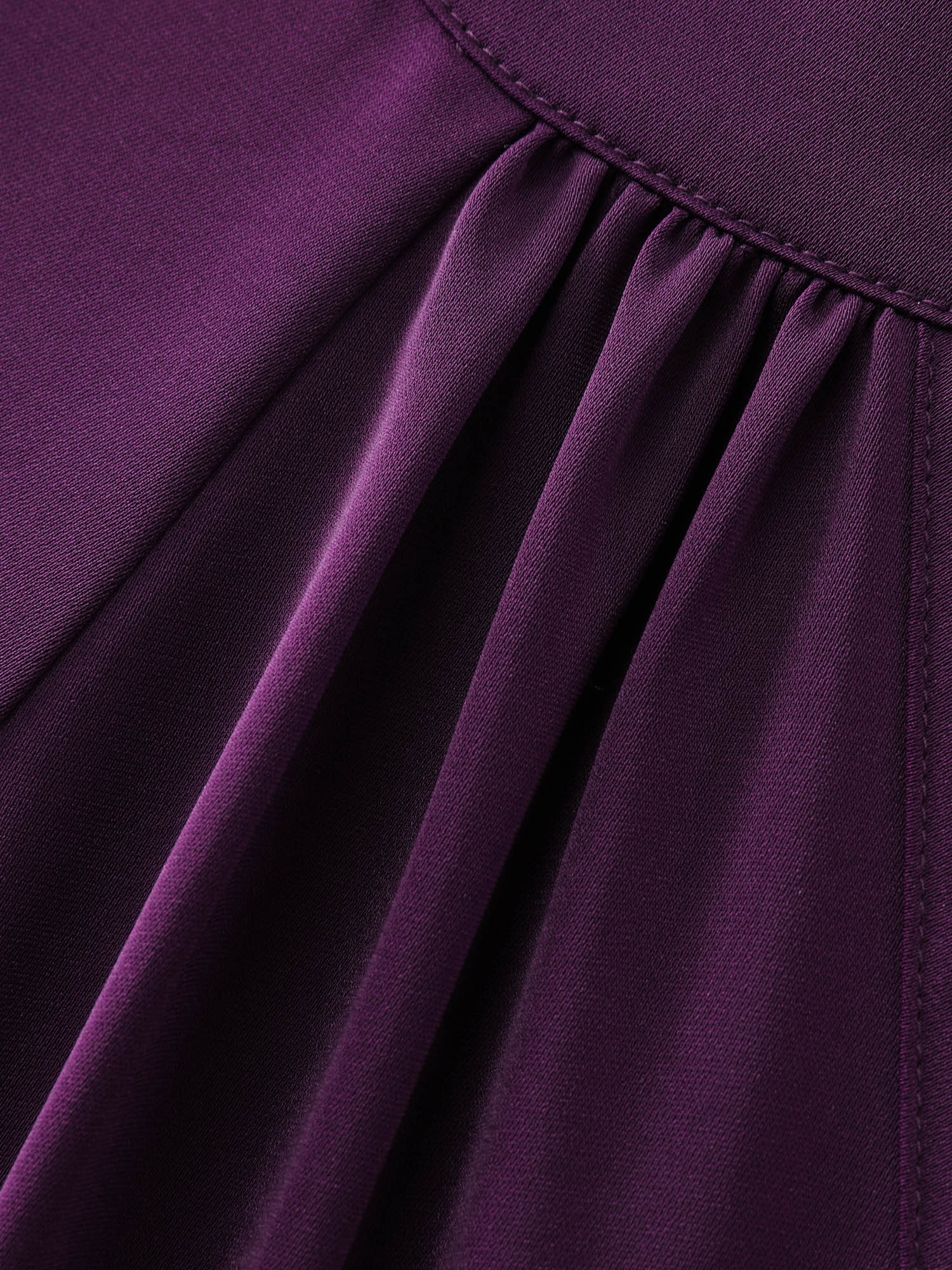 Cut-Out Neckline Pleated Blouse - Image 8