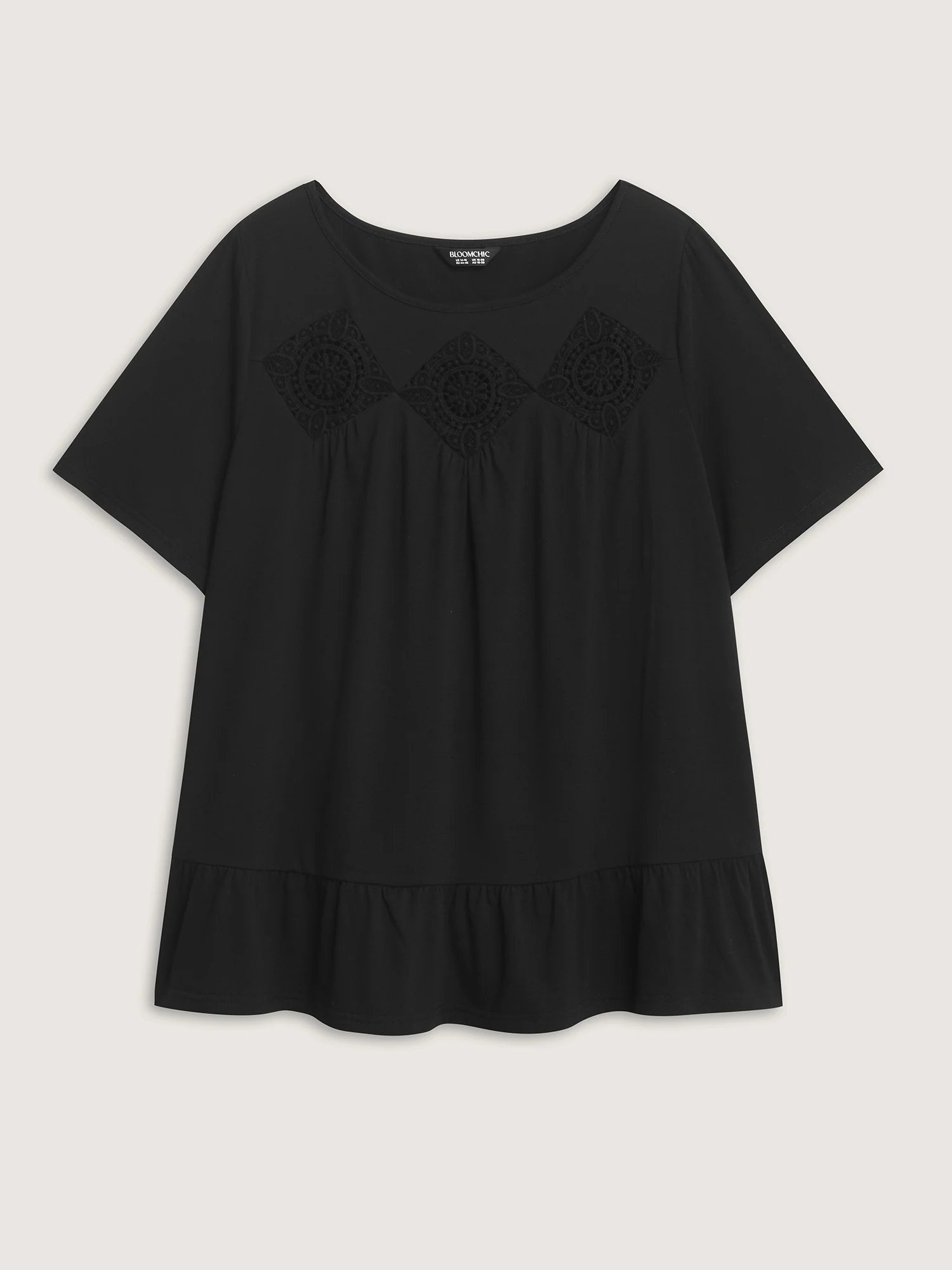 Cut-Out Neckline Stretchy Flowy T-Shirt - Image 7