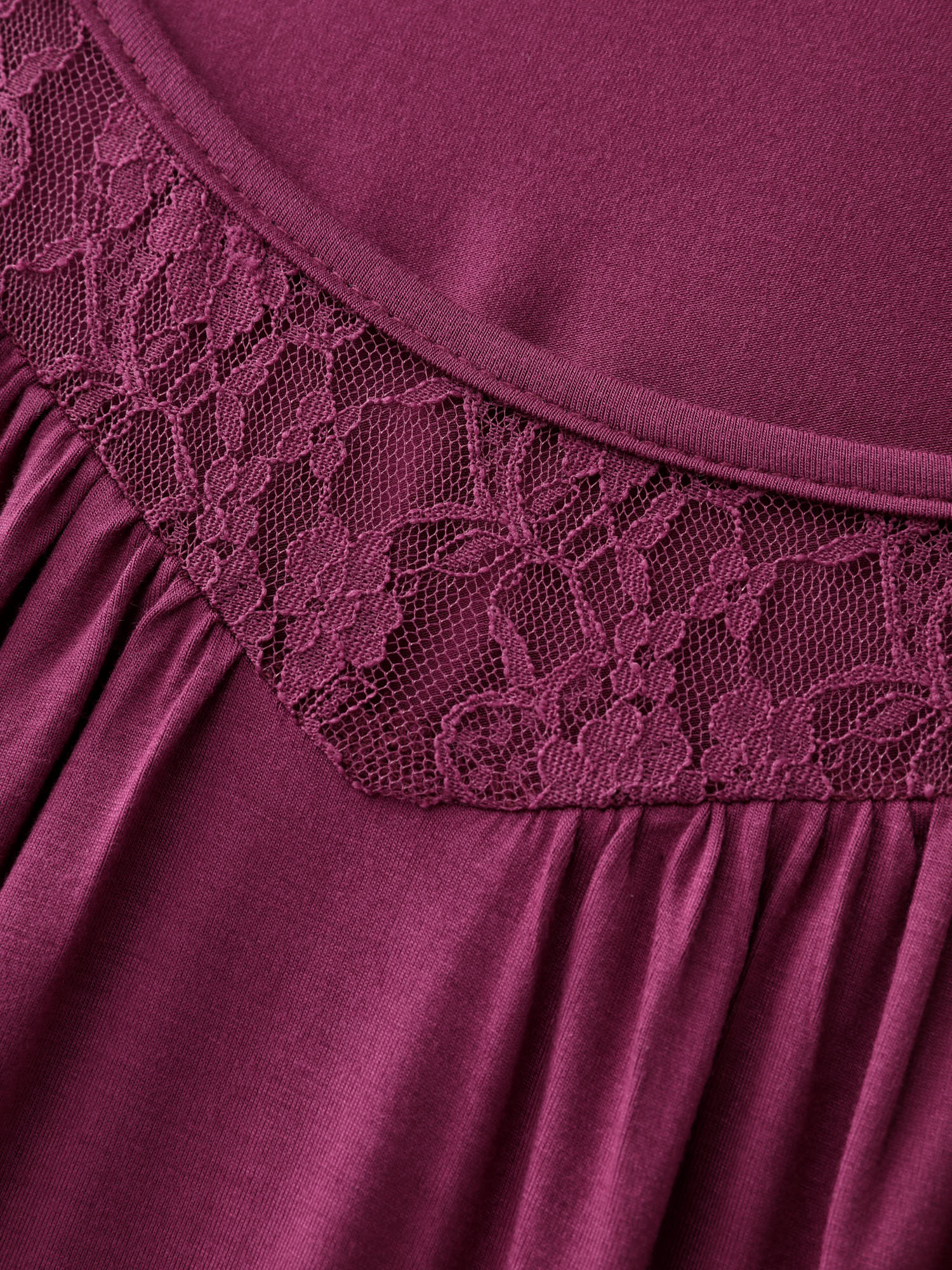 Cut-Out Shoulder Lace Trim Knit Top - Image 5