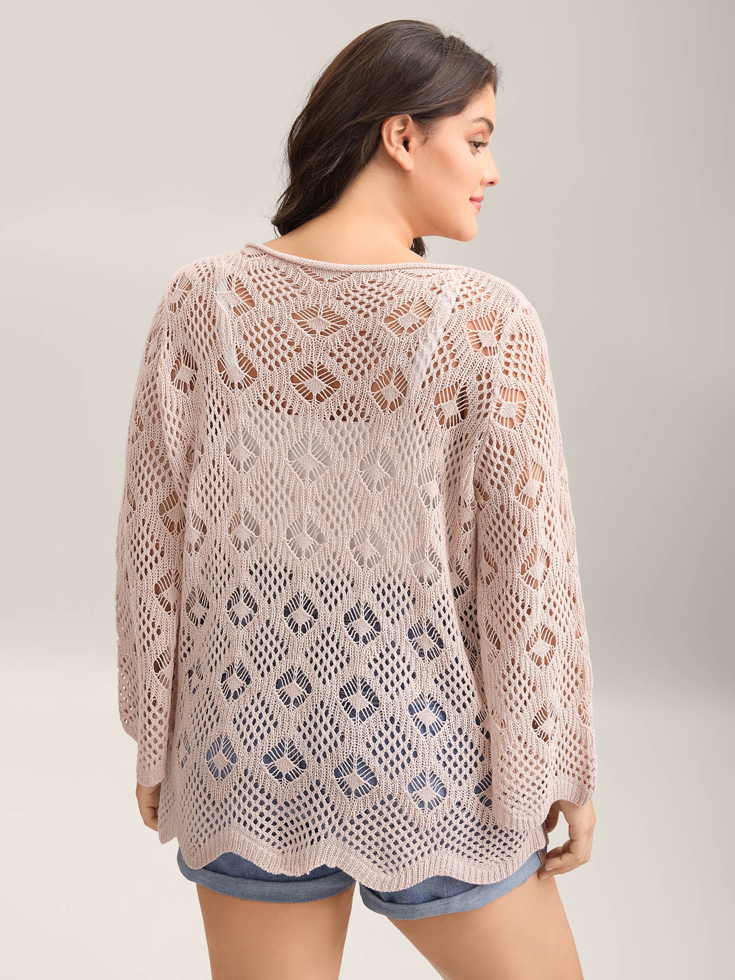 Cut Out Textured Feel Pullover - Image 4