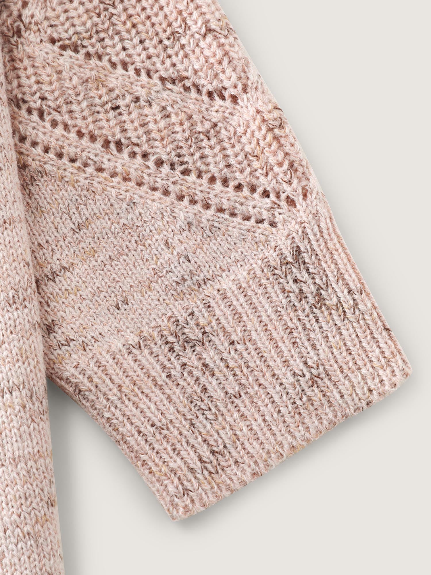 Cut-Out Textured Ribbed Hem Pullover - Image 7