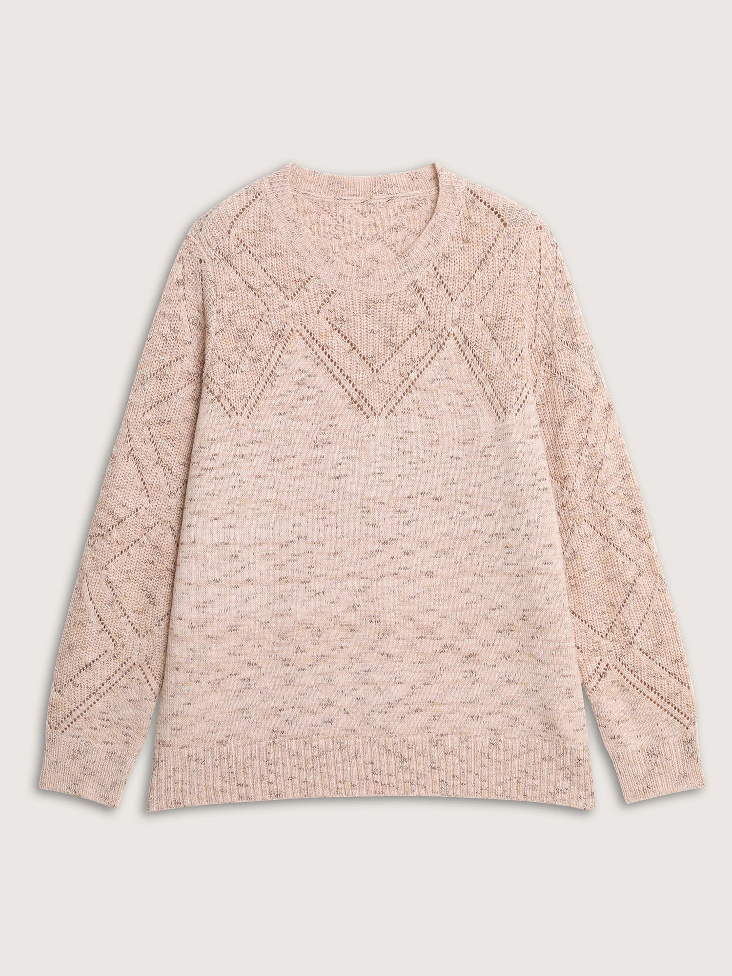 Cut-Out Textured Ribbed Hem Pullover - Image 8