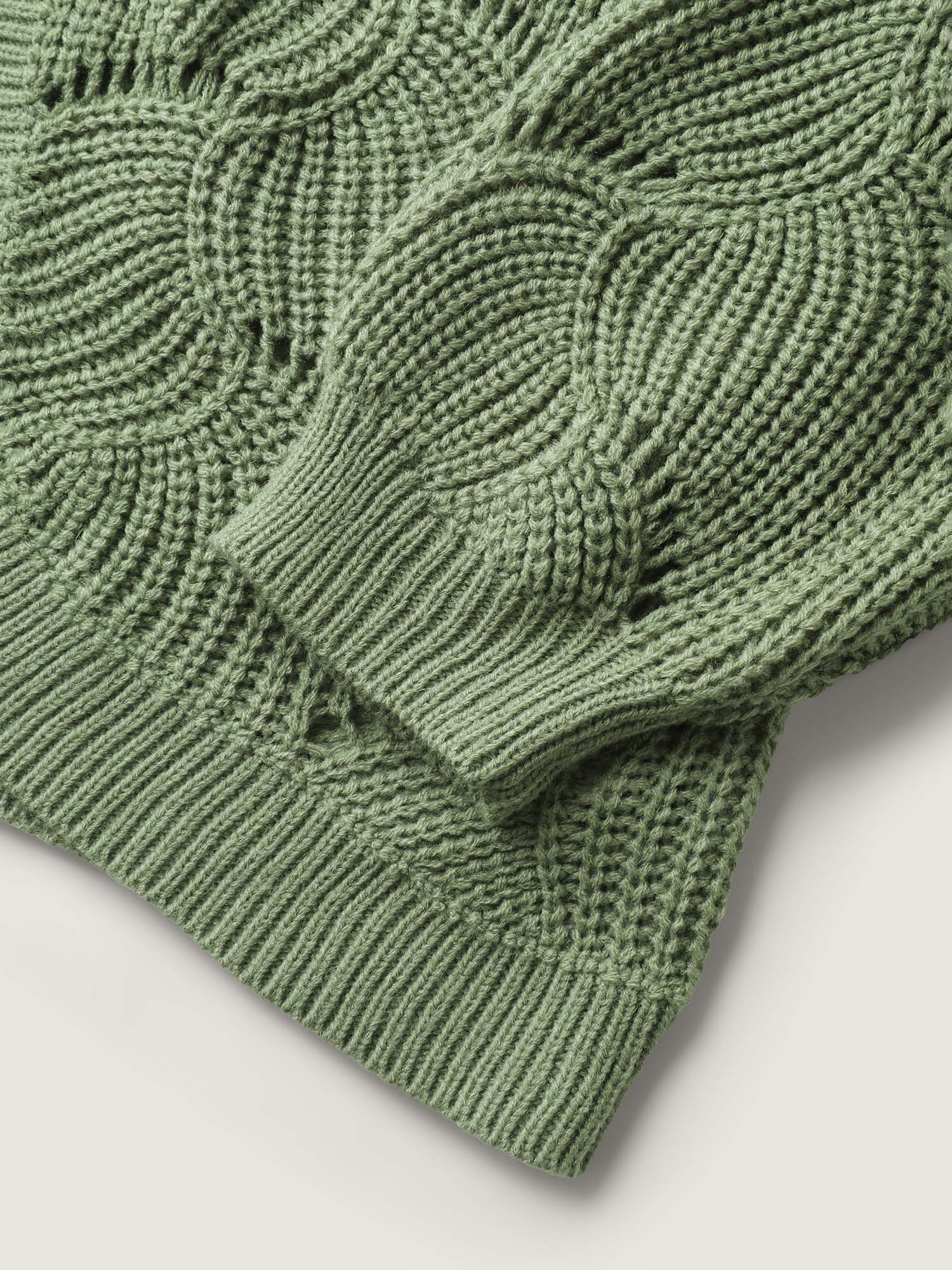 Cut-Out Textured Tie Knit Cardigan - Image 7