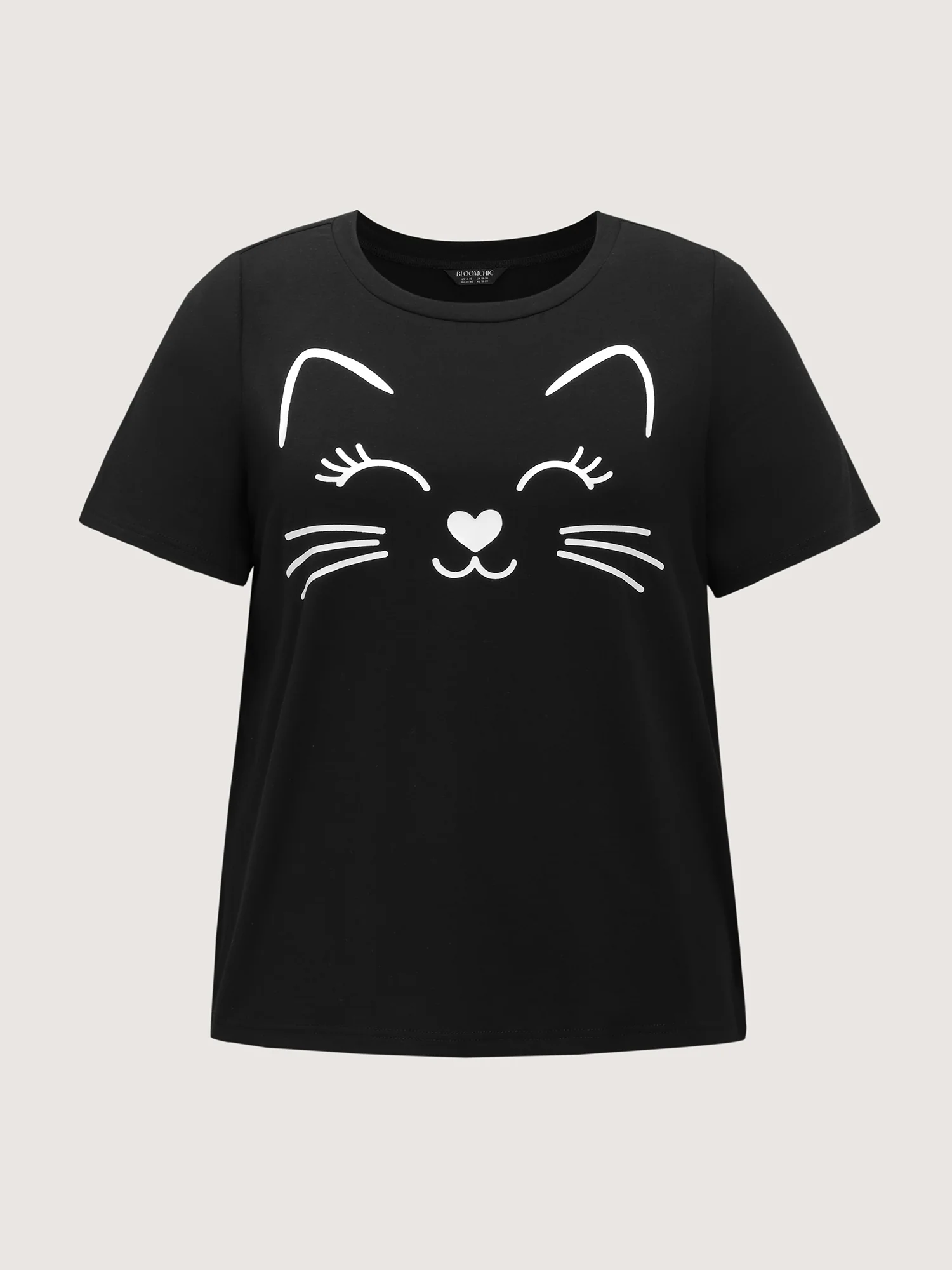 Cute Cat Polka Dots Print Sleepwear Set - Image 10