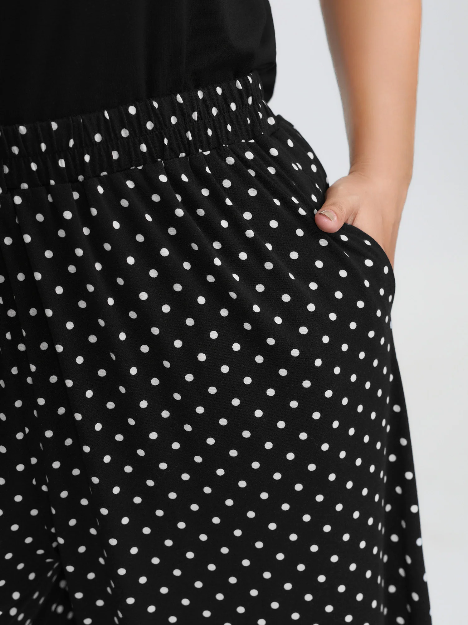 Cute Cat Polka Dots Print Sleepwear Set - Image 7