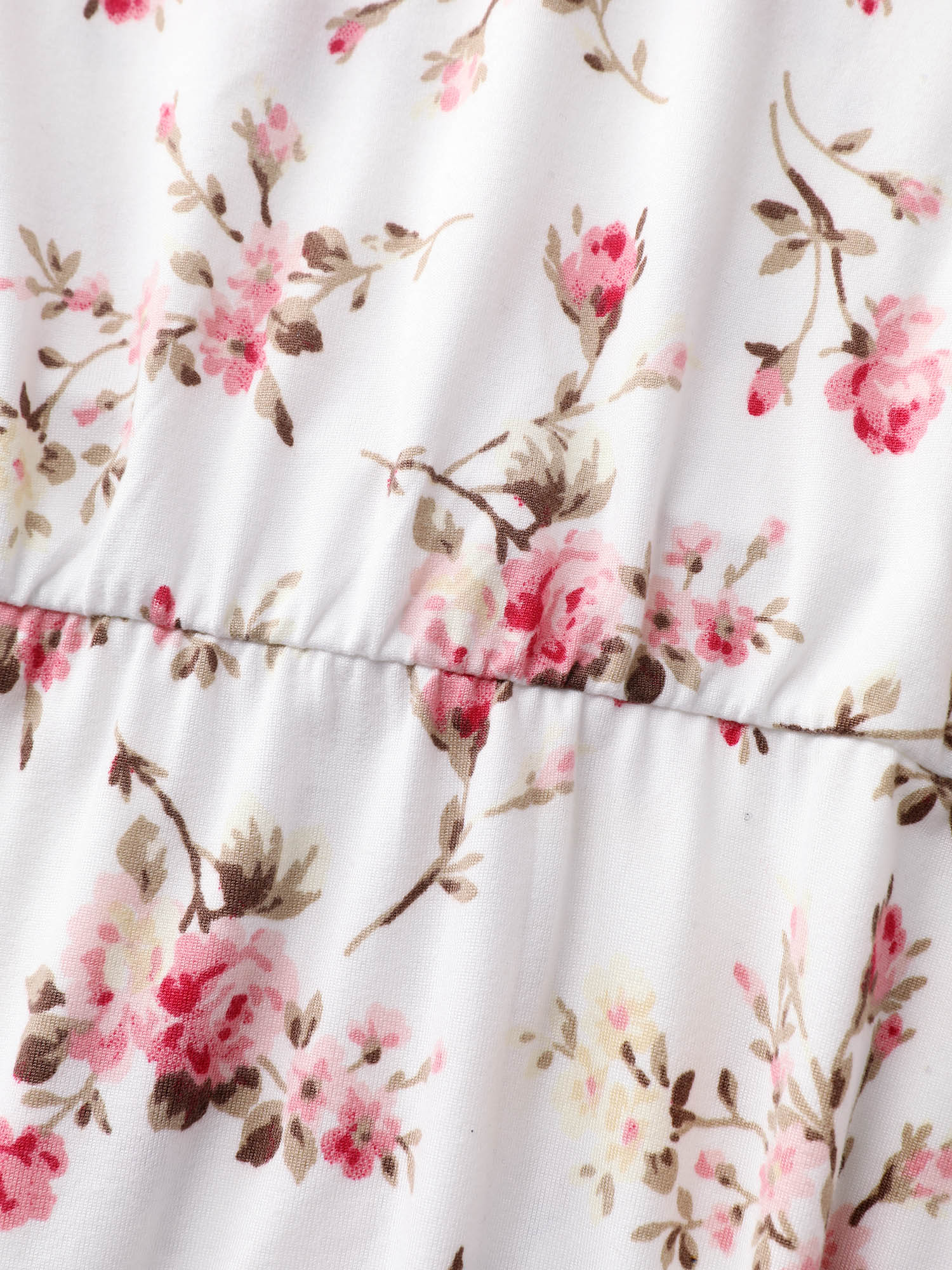 Cute Floral Print Stretchy Knit Top - Image 6