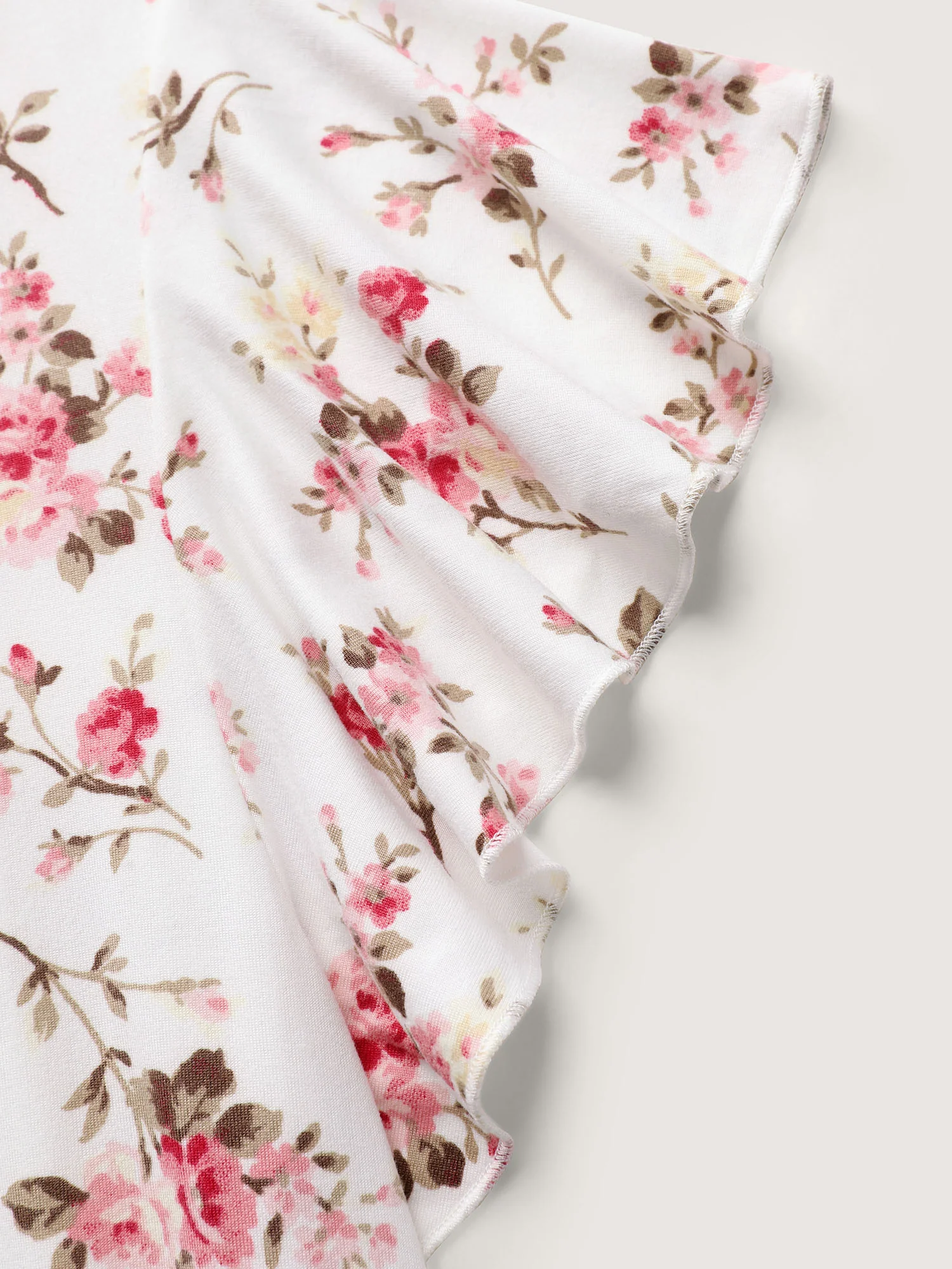 Cute Floral Print Stretchy Knit Top - Image 7