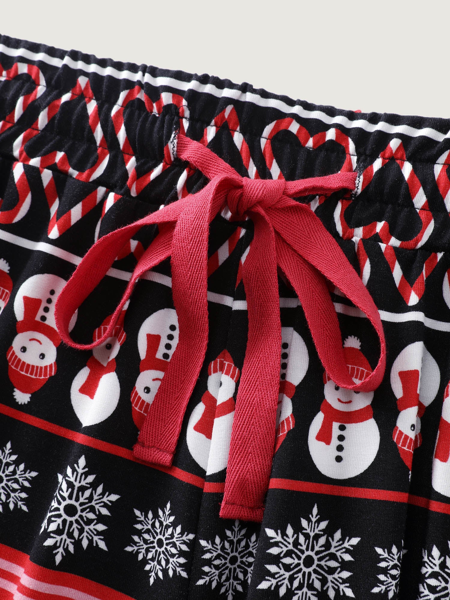 Cute Snowman Pattern Drawstring Lounge Bottoms - Image 8