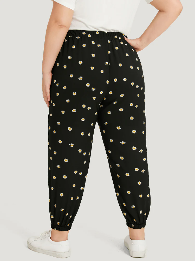 Daisy Floral Slant Pocket Ankle Pants - Image 5