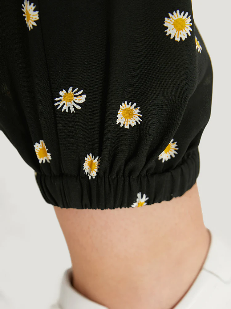 Daisy Floral Slant Pocket Ankle Pants - Image 8