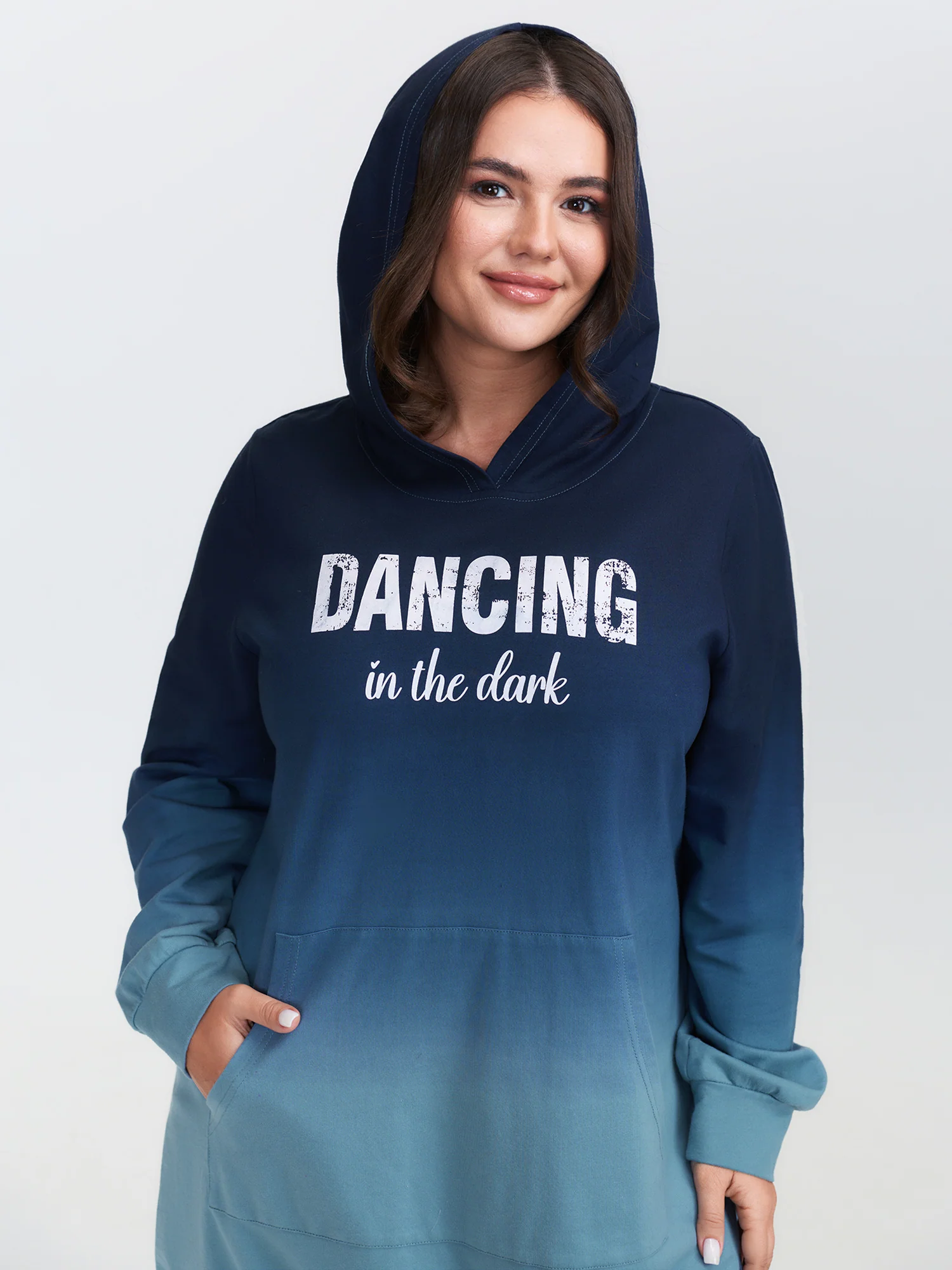 Dancing in the Dark Hooded Midi Dress - Image 2