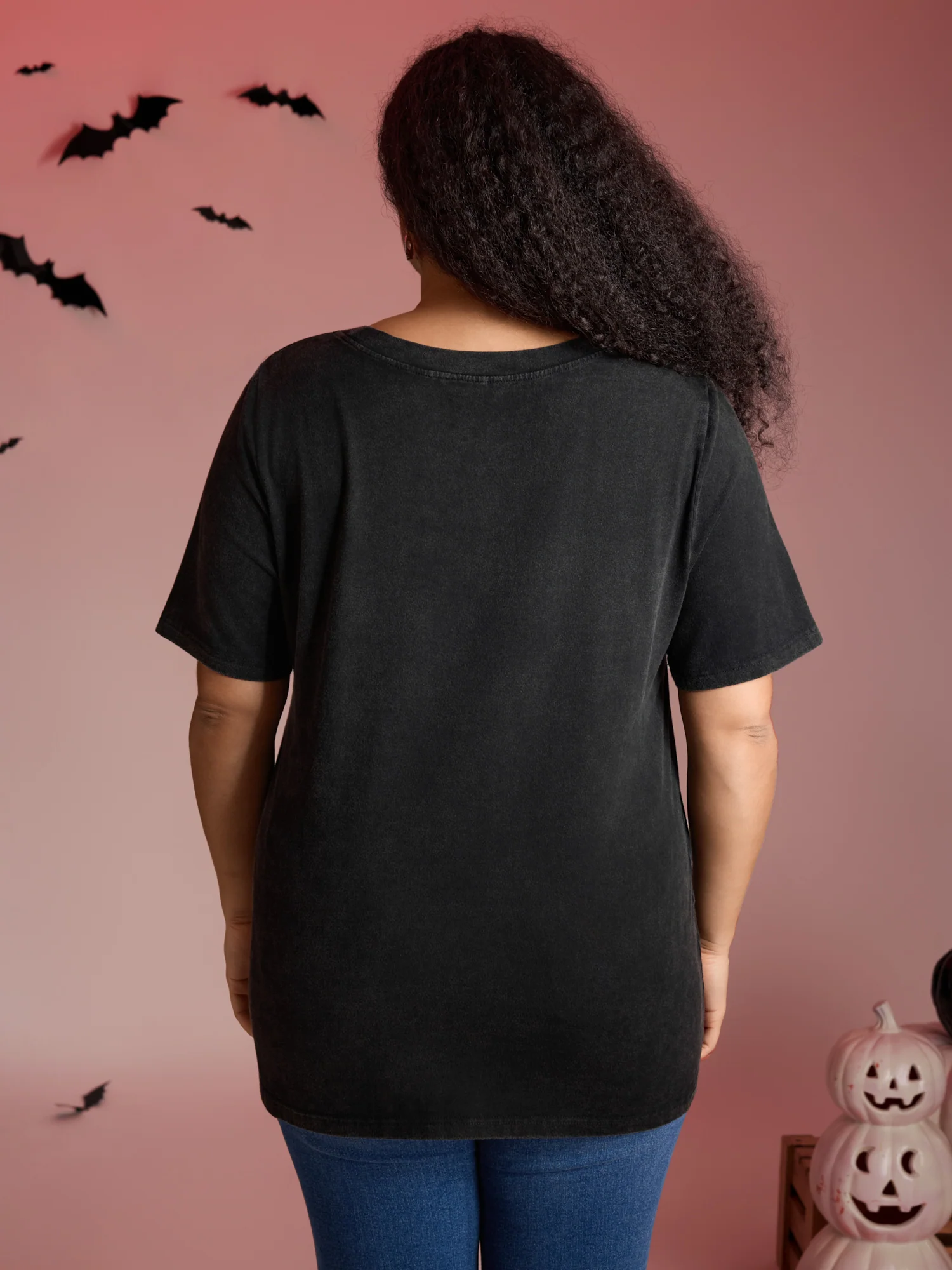 Dancing Skeletons Printed Crew Neck T-shirt - Image 4
