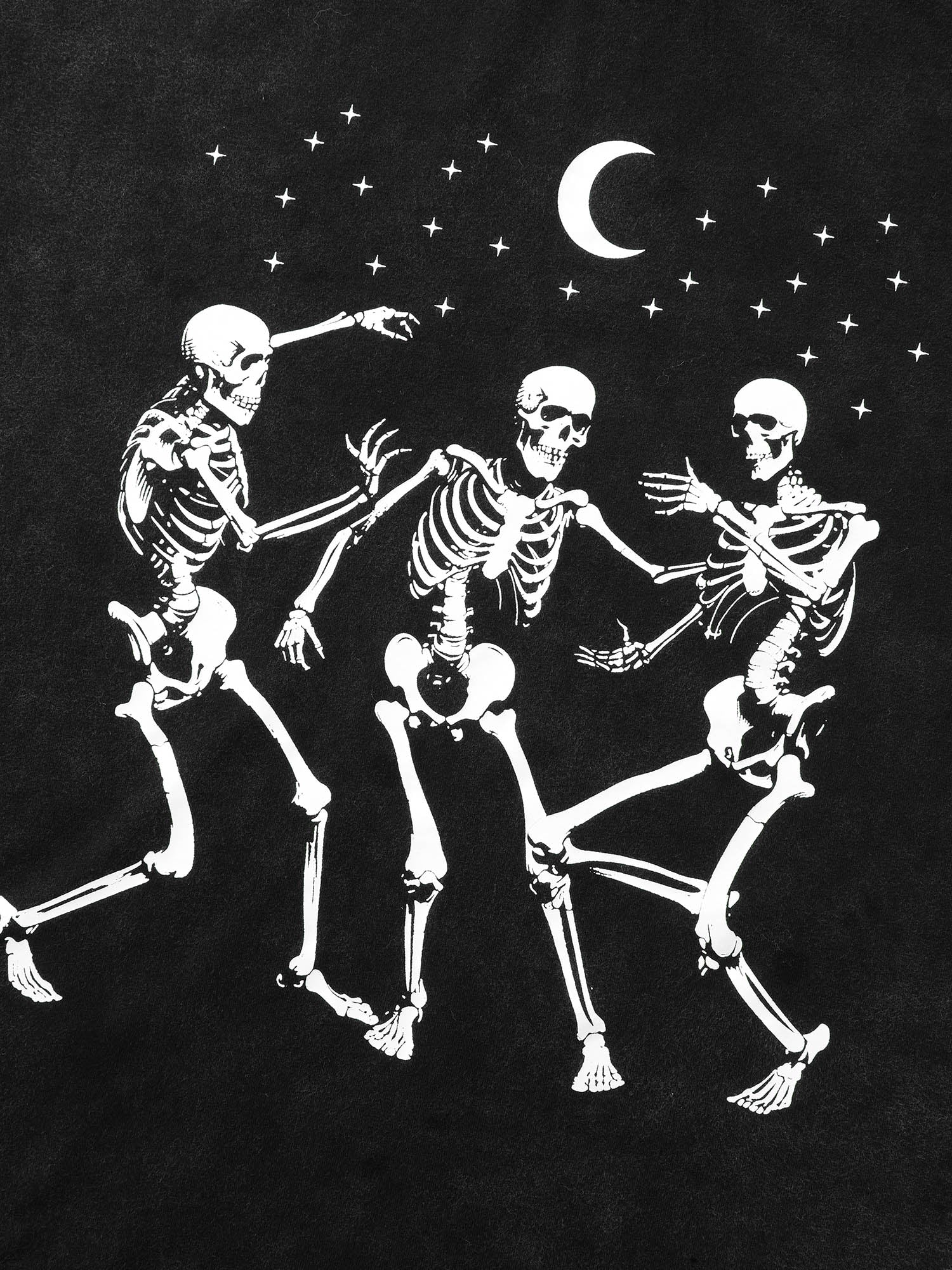Dancing Skeletons Printed Crew Neck T-shirt - Image 5