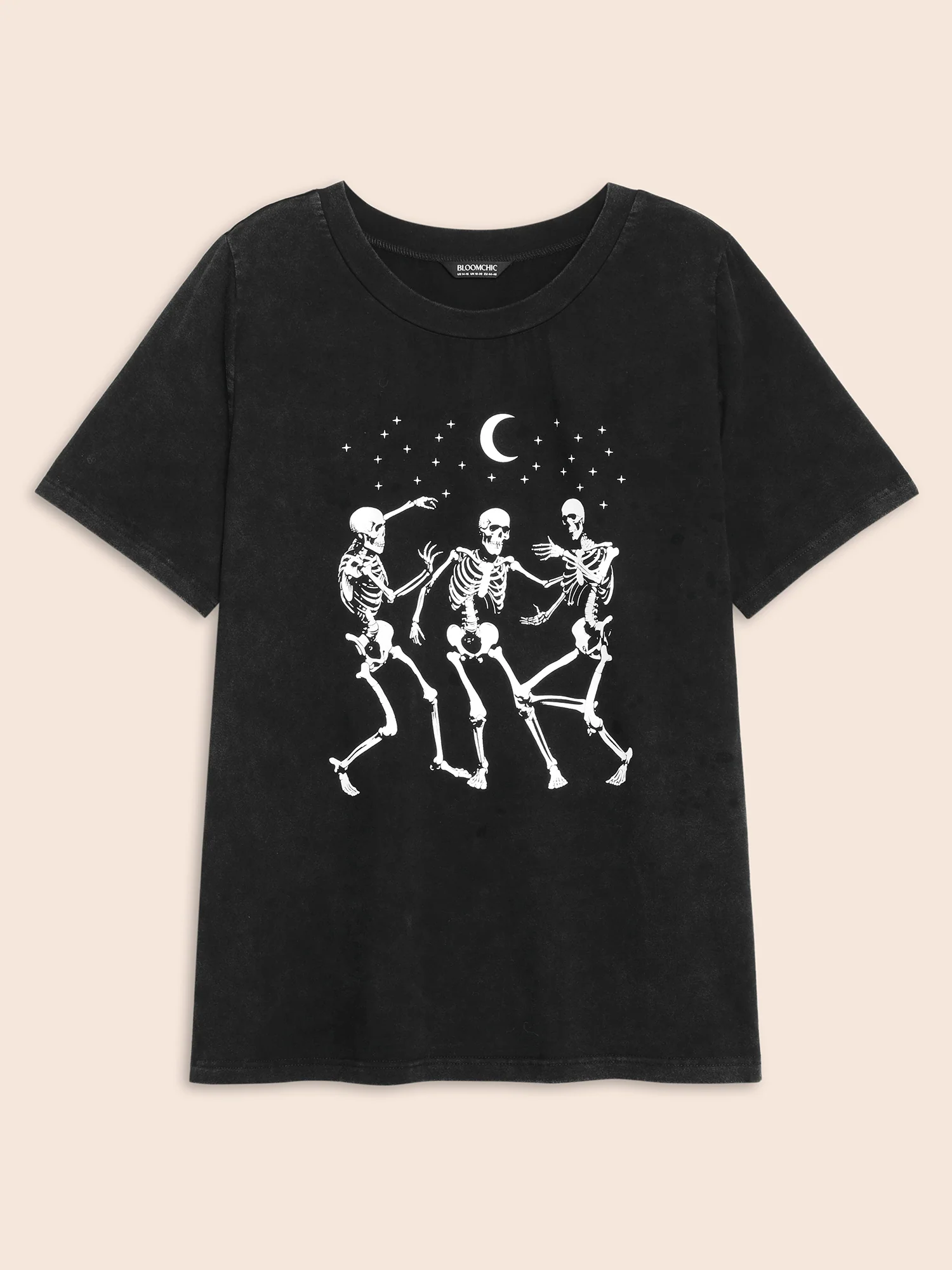 Dancing Skeletons Printed Crew Neck T-shirt - Image 6