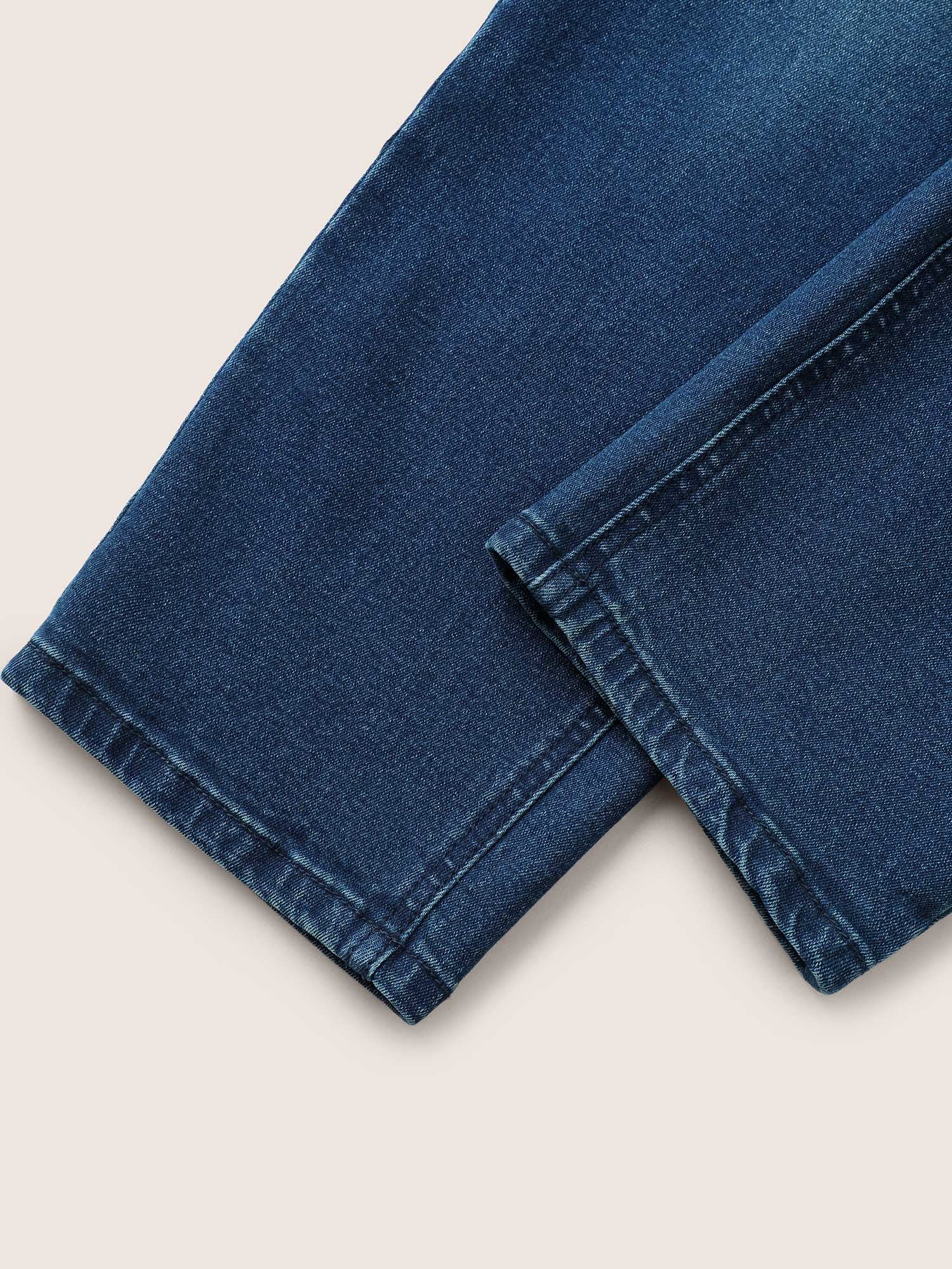 Dark Wash Pocket Slim Cropped Jeans - Image 6