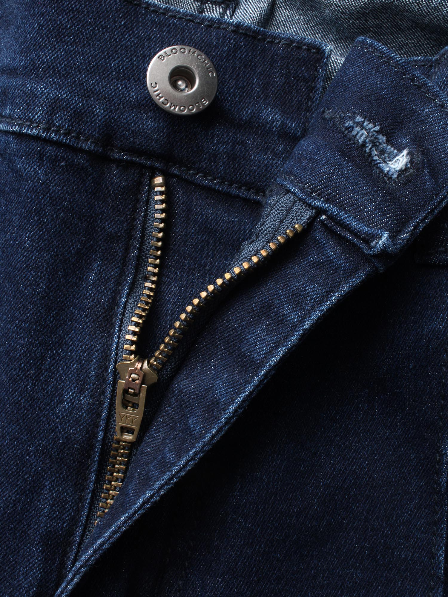 Dark Wash Seam Detail Wide Leg Jeans - Image 7