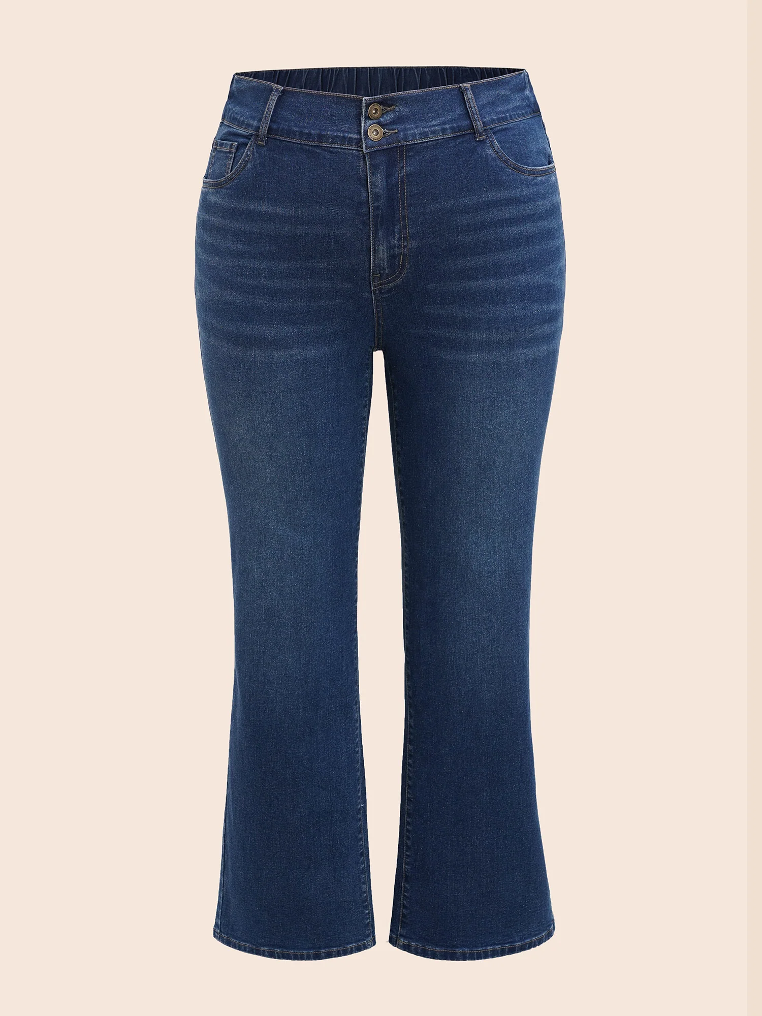 Dark Wash Slanted Pocket Straight Leg Jeans - Image 8