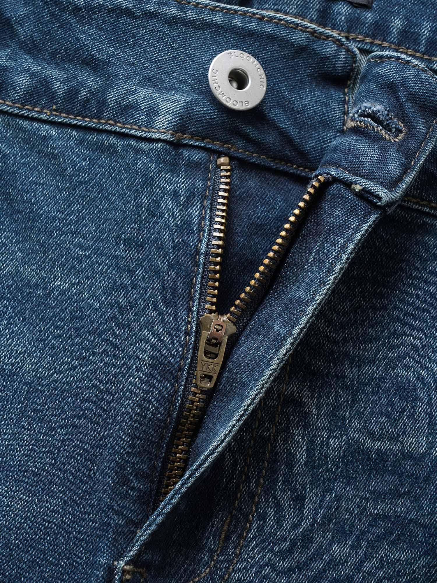 Dark Wash Slit Hem Pull On Jegging Jeans - Image 8