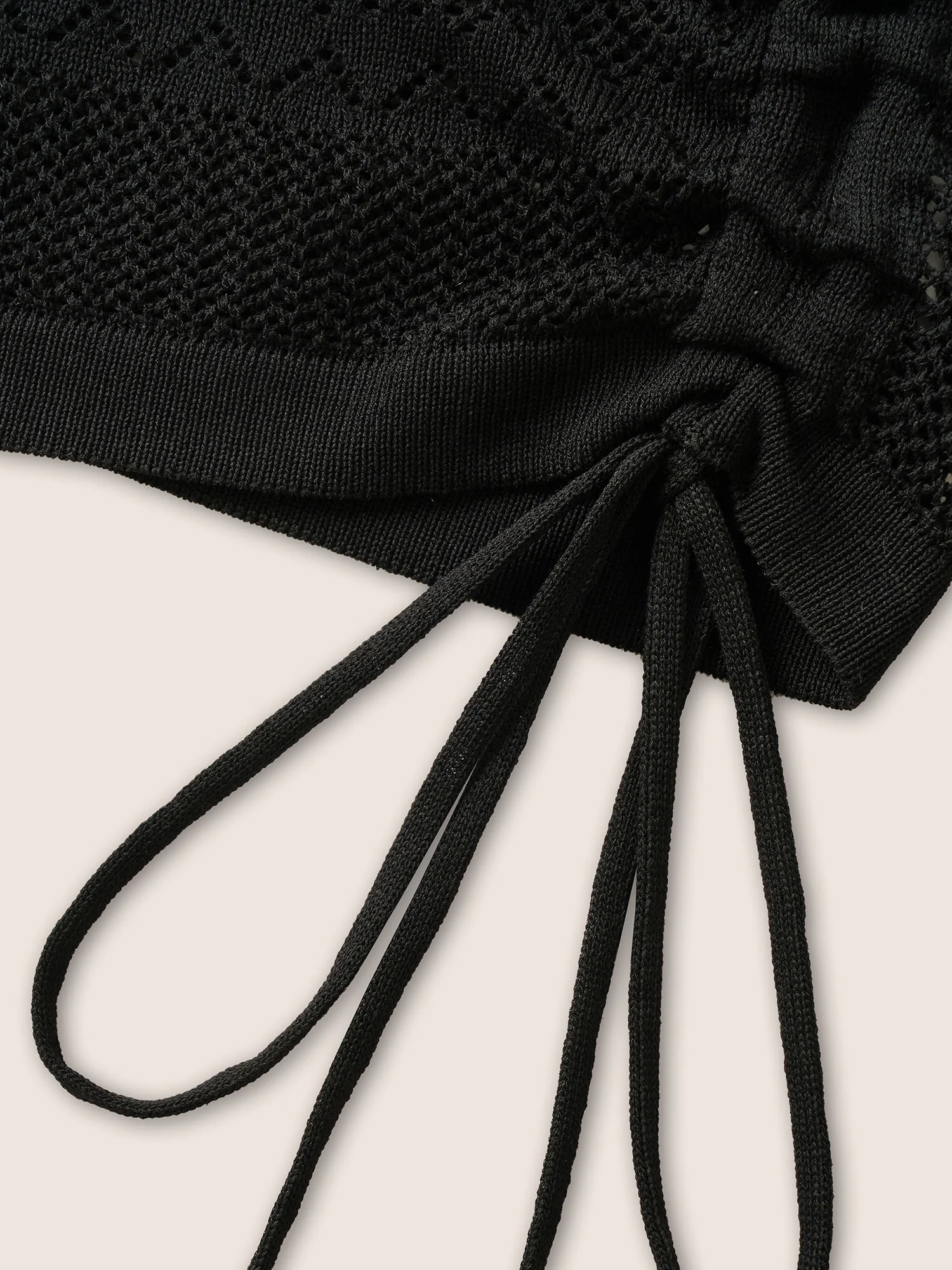 Deep V Neck Cut Out Drawstring Swim Cover Up - Image 6