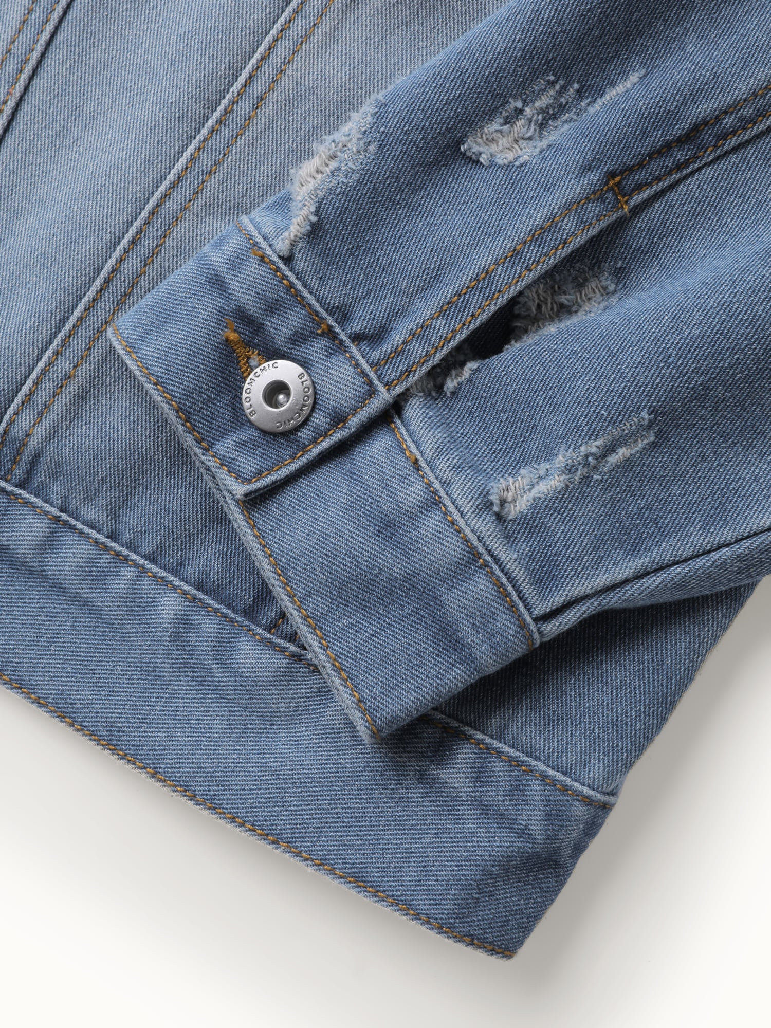 Denim Chest Flaps Cropped Jacket - Image 7