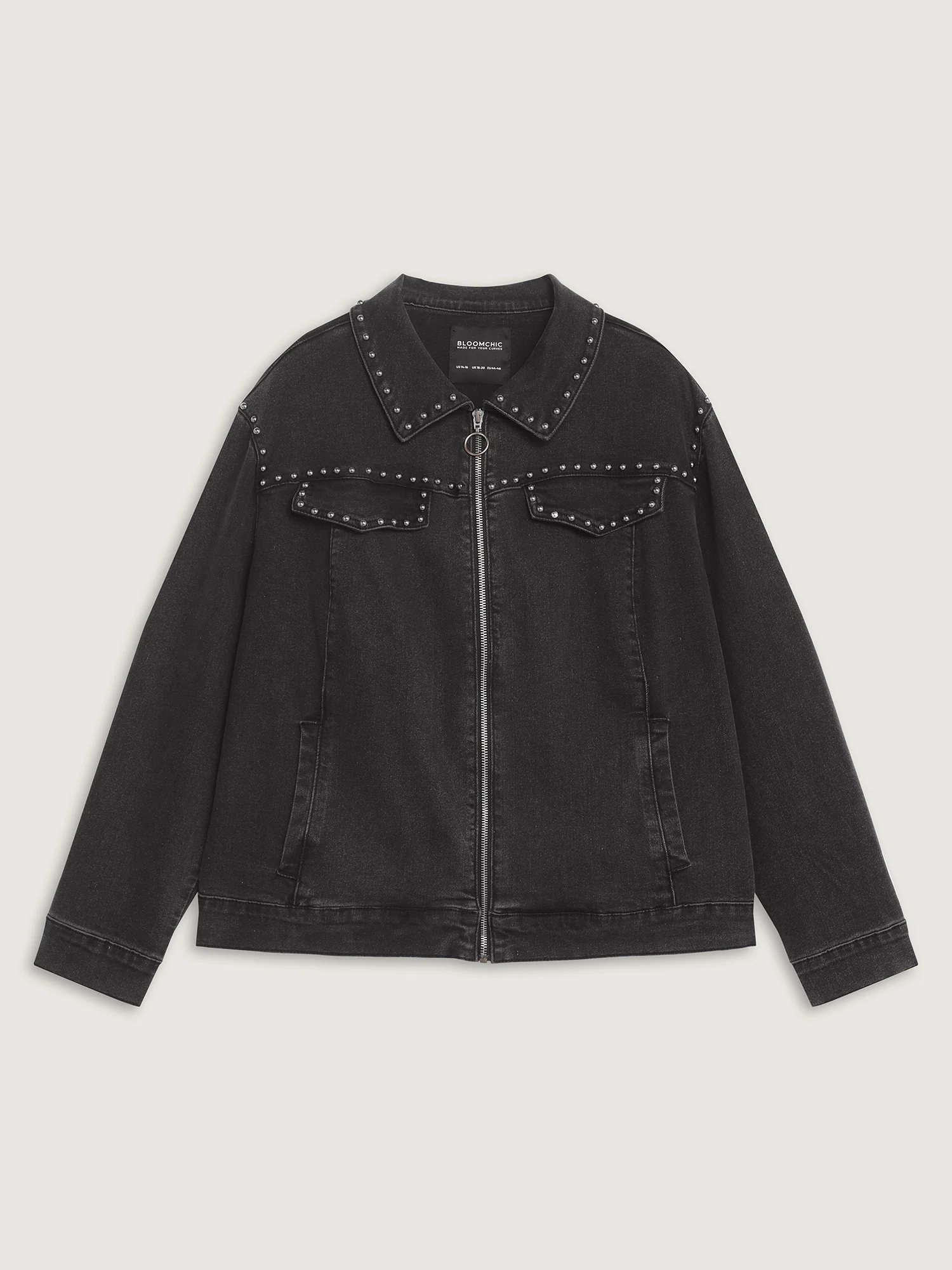 Denim Chest Flaps Zipper Jacket - Image 9