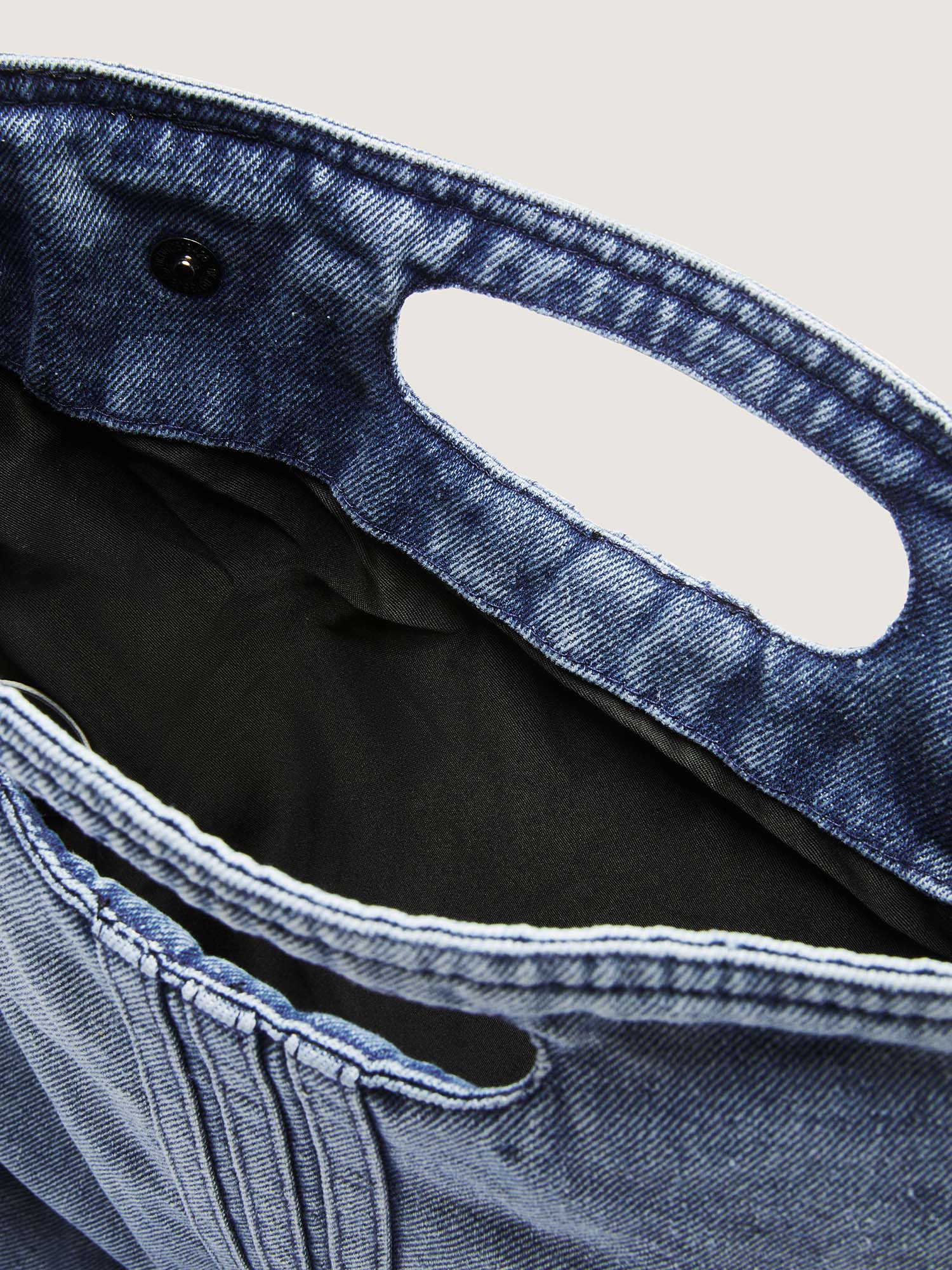 Denim Like Washed Tote Bag - Image 5