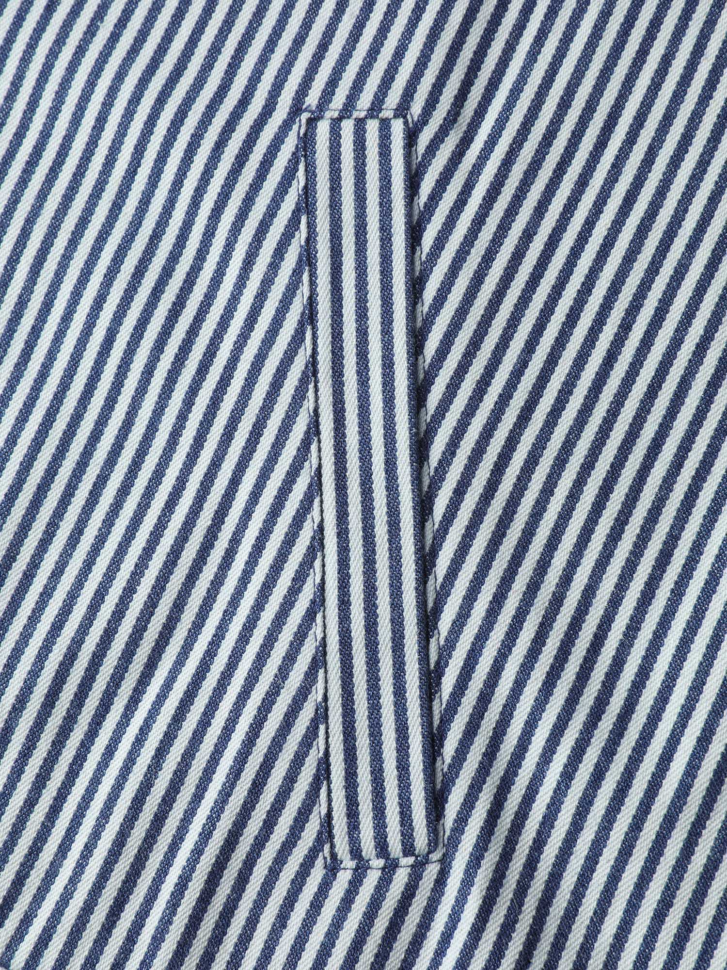 Denim Stripe Zipper-Front Jacket - Image 7
