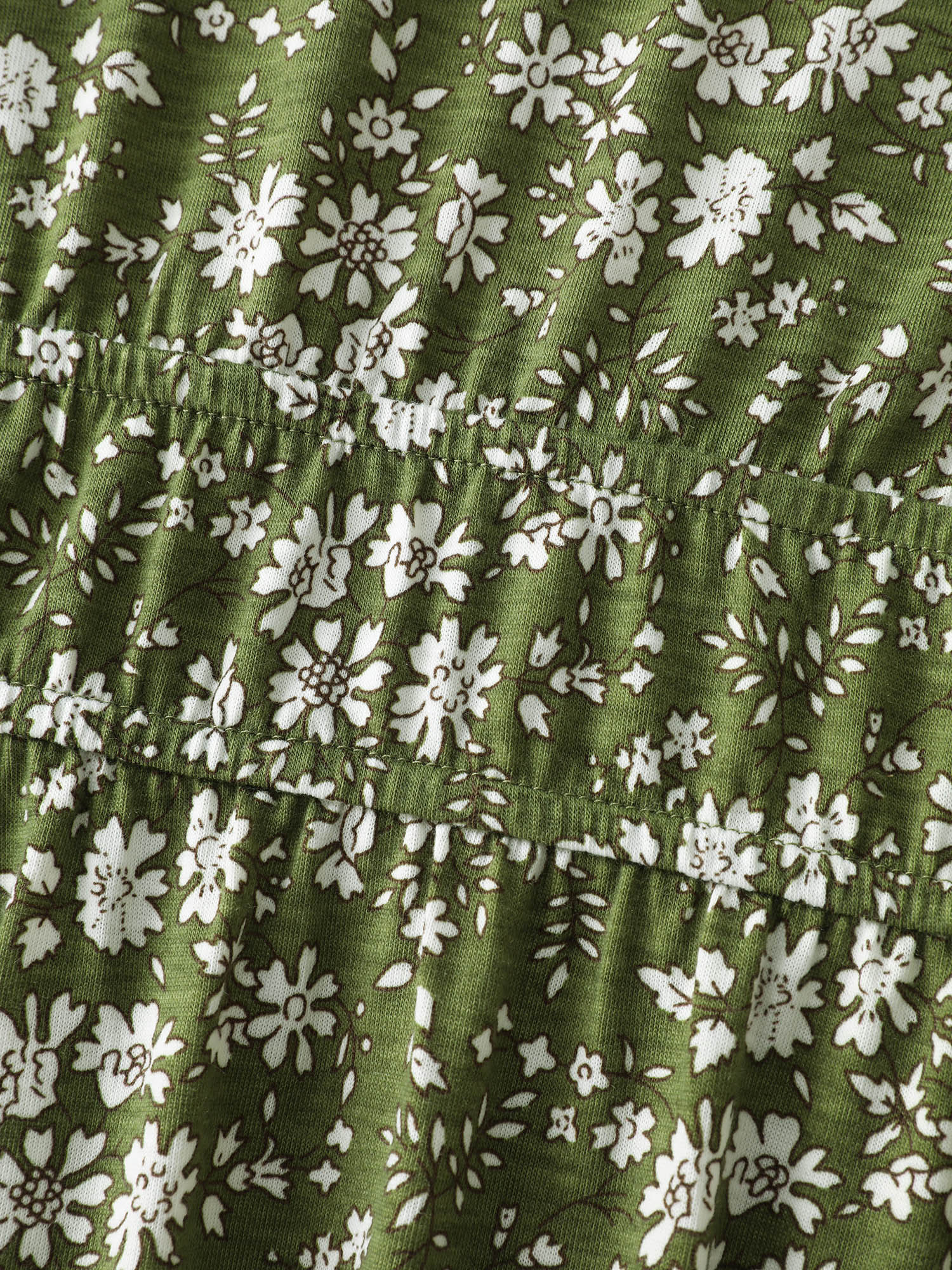 Dense Floral Print Cinched-Waist Midi Dress - Image 6