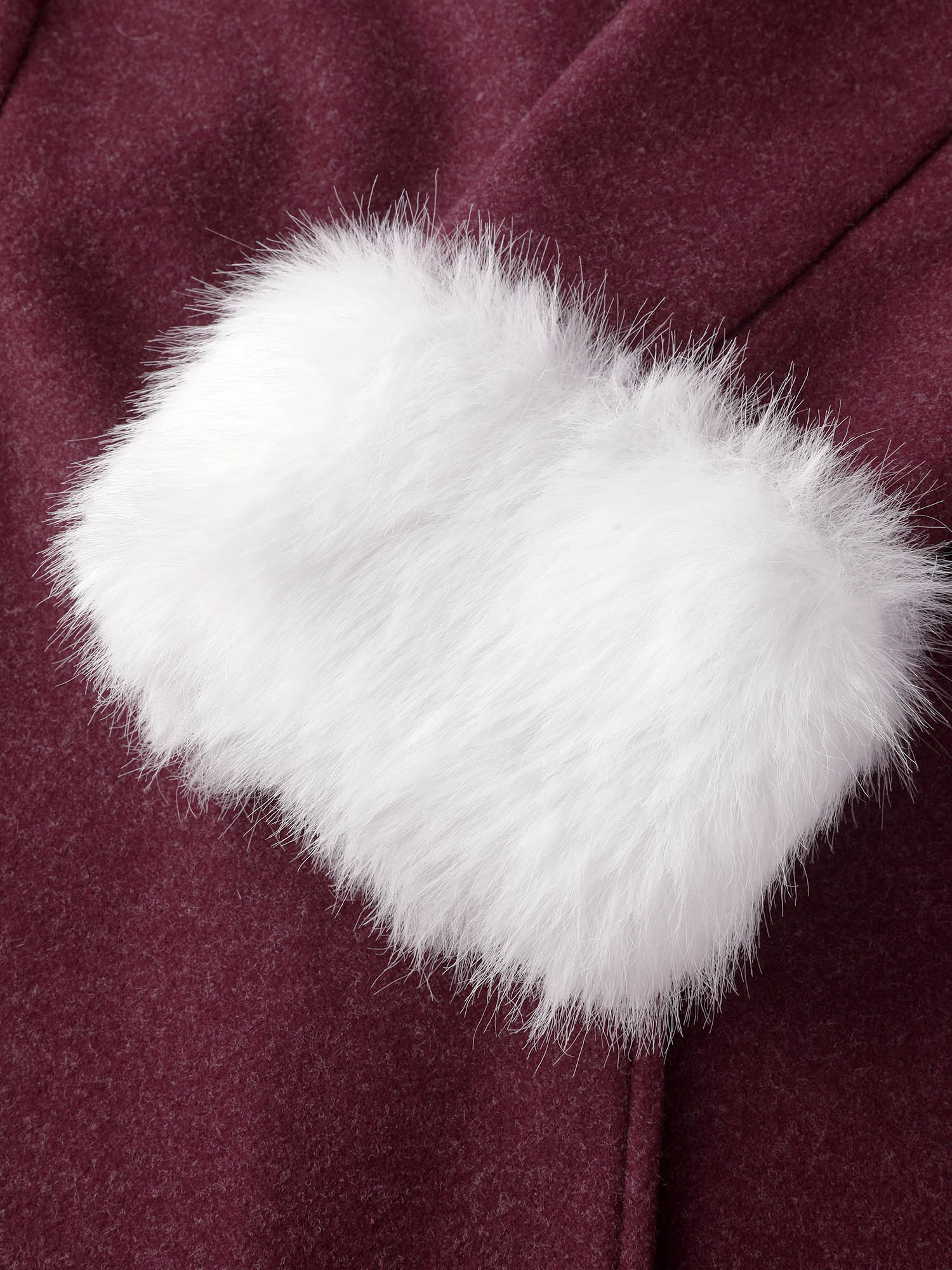 Detachable Fur Collar Waist-Tie Jacket - Image 6
