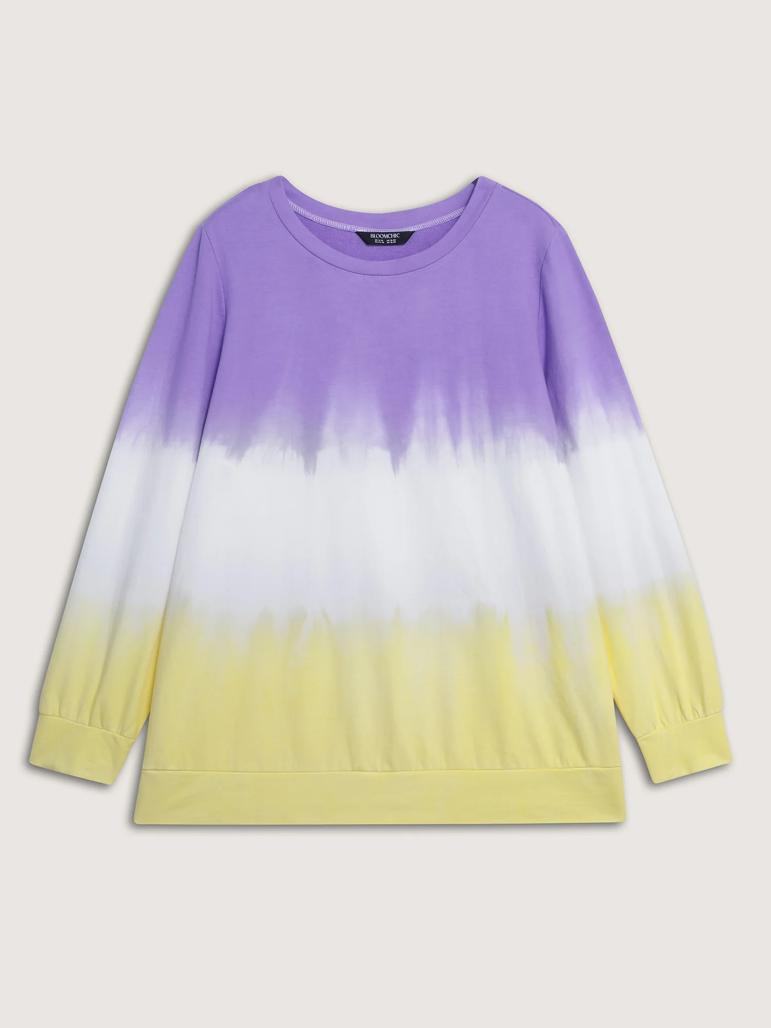 Cotton Dip Dye Stretchy Hem Sweatshirt - Image 6