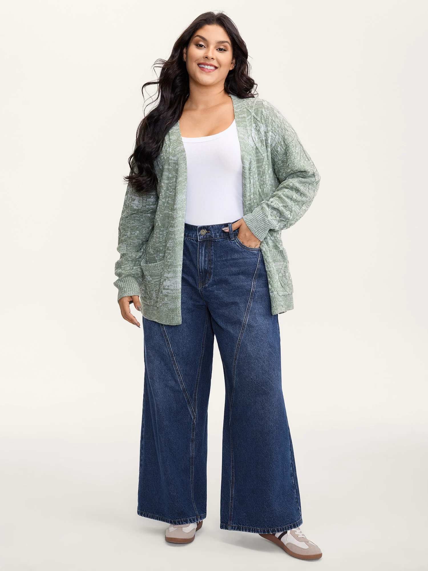 Everyday Wide-Leg Elastic Back Waist Jeans - Image 2
