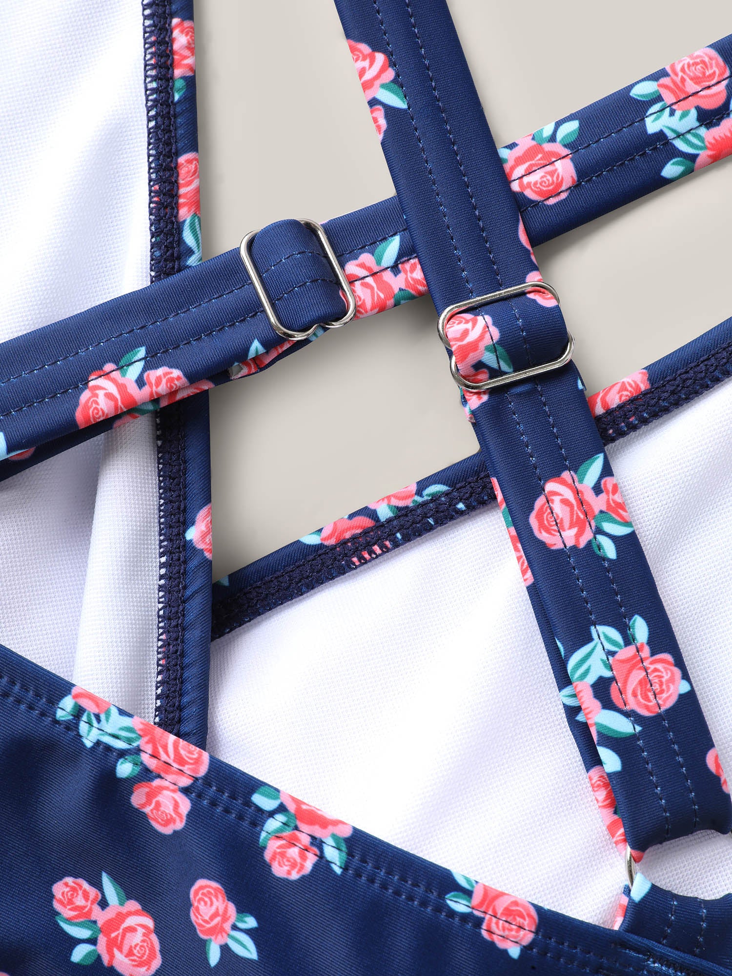 Ditsy Floral Belted Swim Dress - Image 7