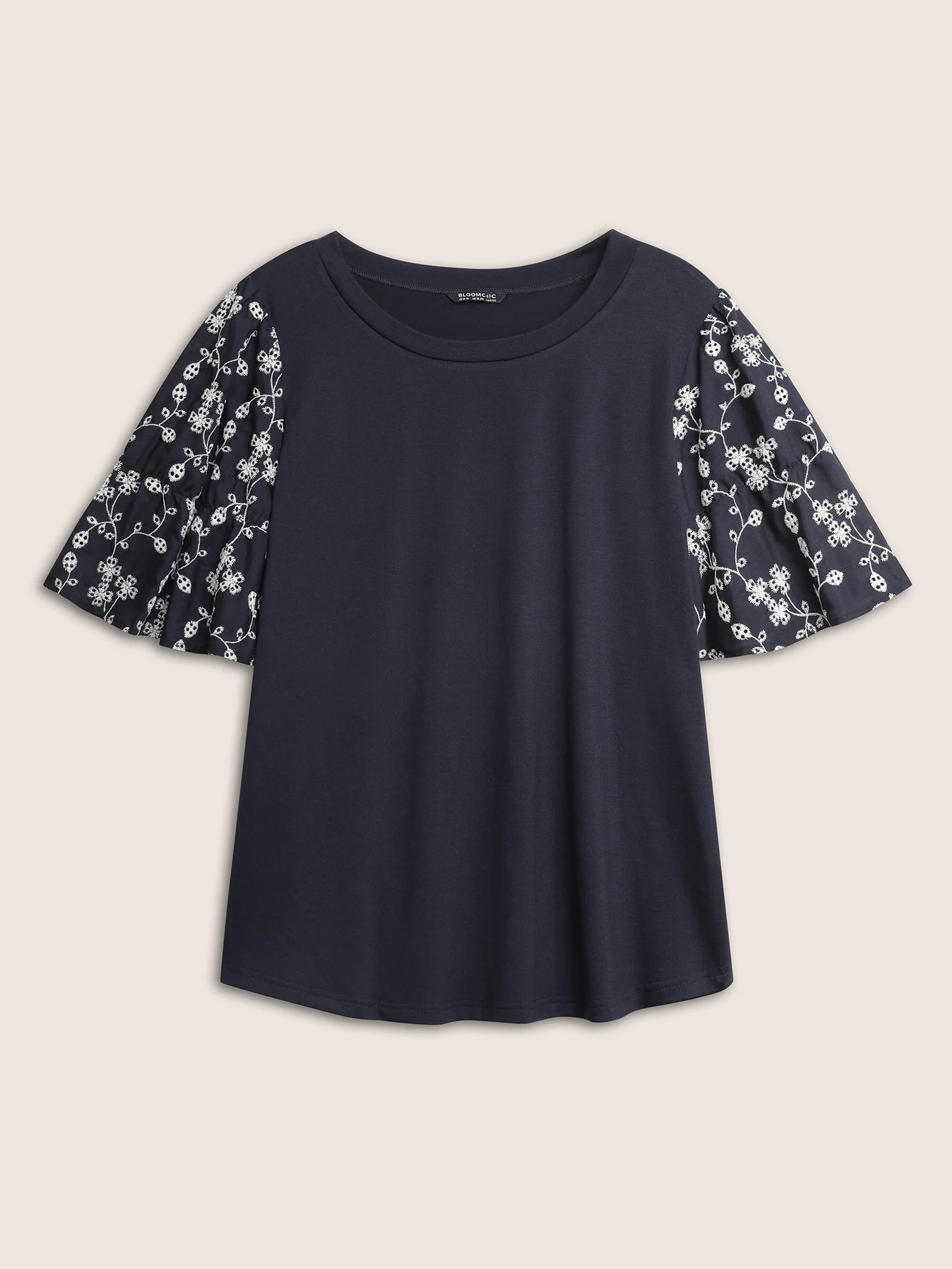 Ditsy Floral Patchwork Broderie Anglaise T-shirt - Image 8