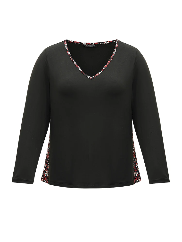 Ditsy Floral Patchwork Full Sleeve Pajama Top - Image 5